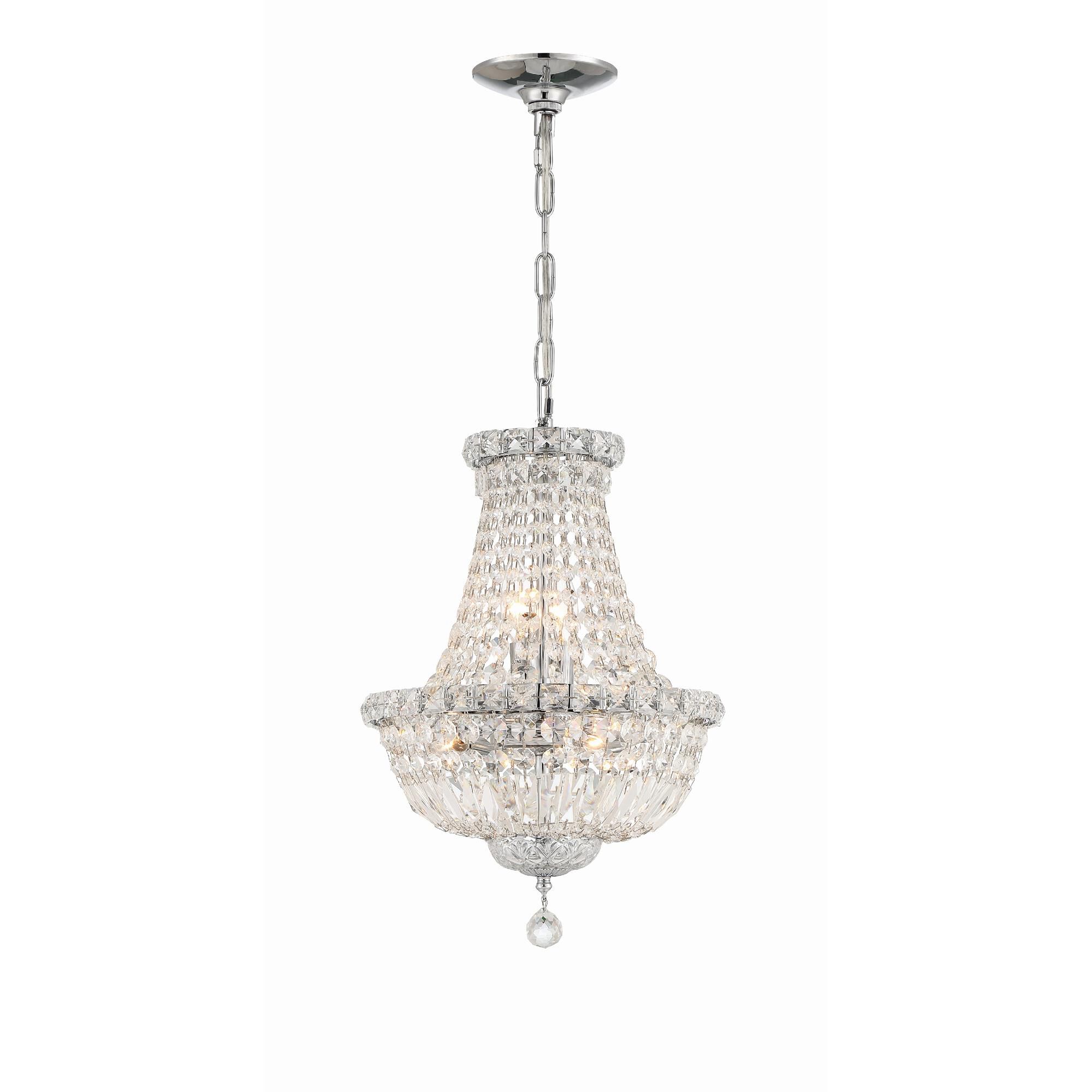 Shown in Polished Chrome finish and Hand Cut crystal