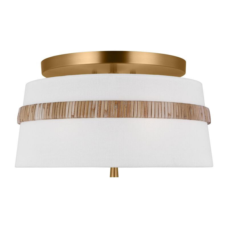 Alexa Hampton Cordtlandt 14 Inch 3 Light Semi Flush Mount by Visual Comfort Studio