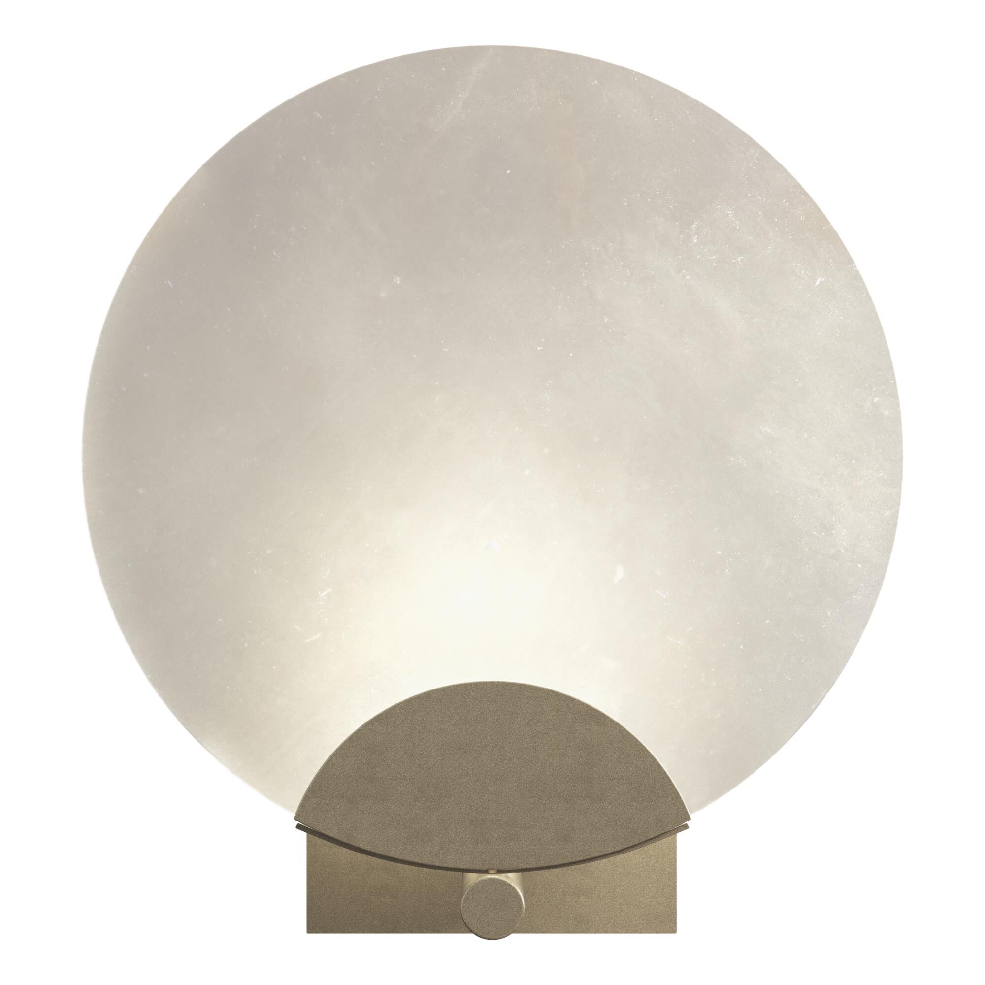 Shown in Soft Gold finish and White Alabaster shade