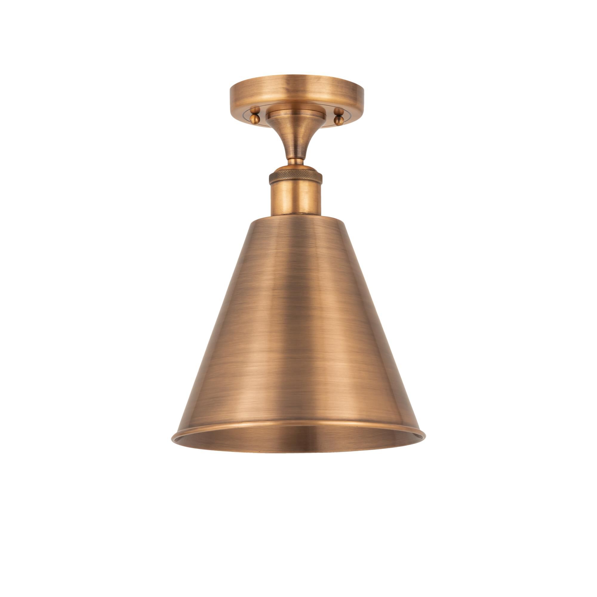 Bruno Marashlian Ballston Cone 8 Inch 1 Light Semi Flush Mount by Innovations Lighting