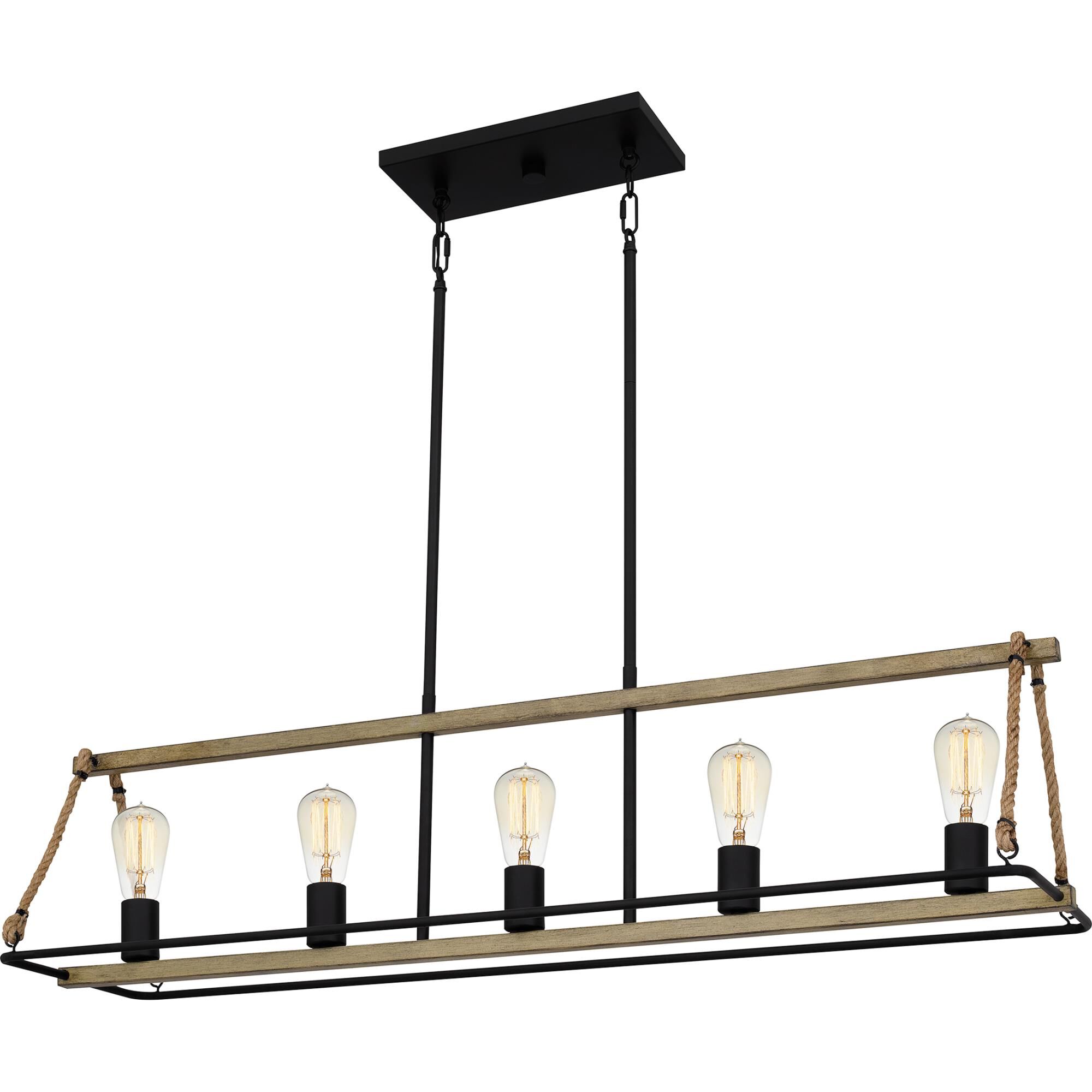 Oak Park 42 Inch 5 Light Linear Suspension Light by Quoizel