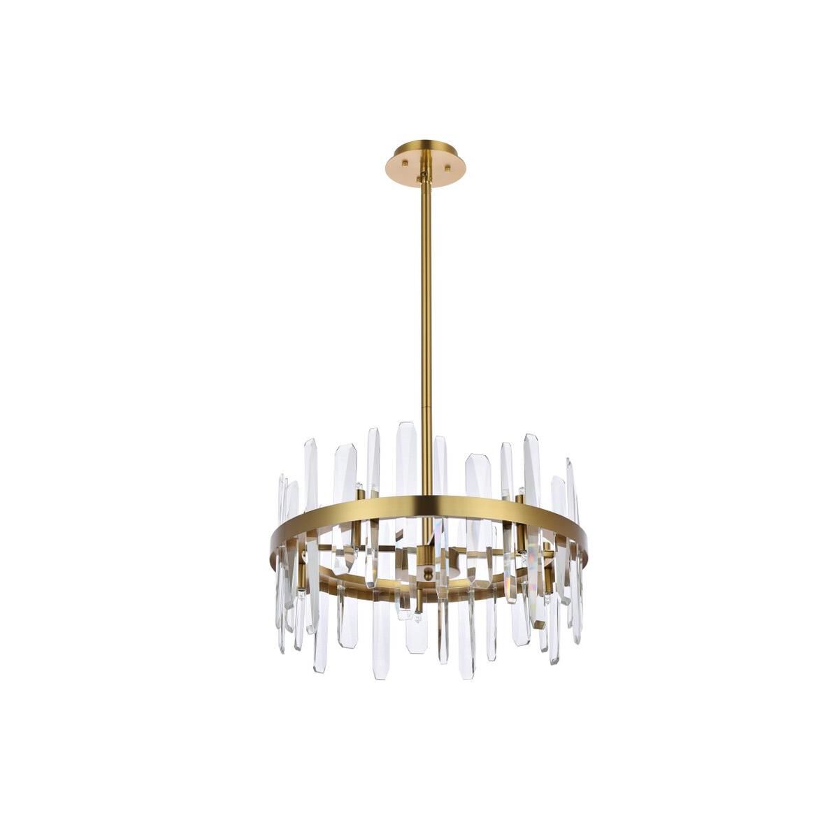 Shown in Satin Gold finish and Royal Cut Clear crystal