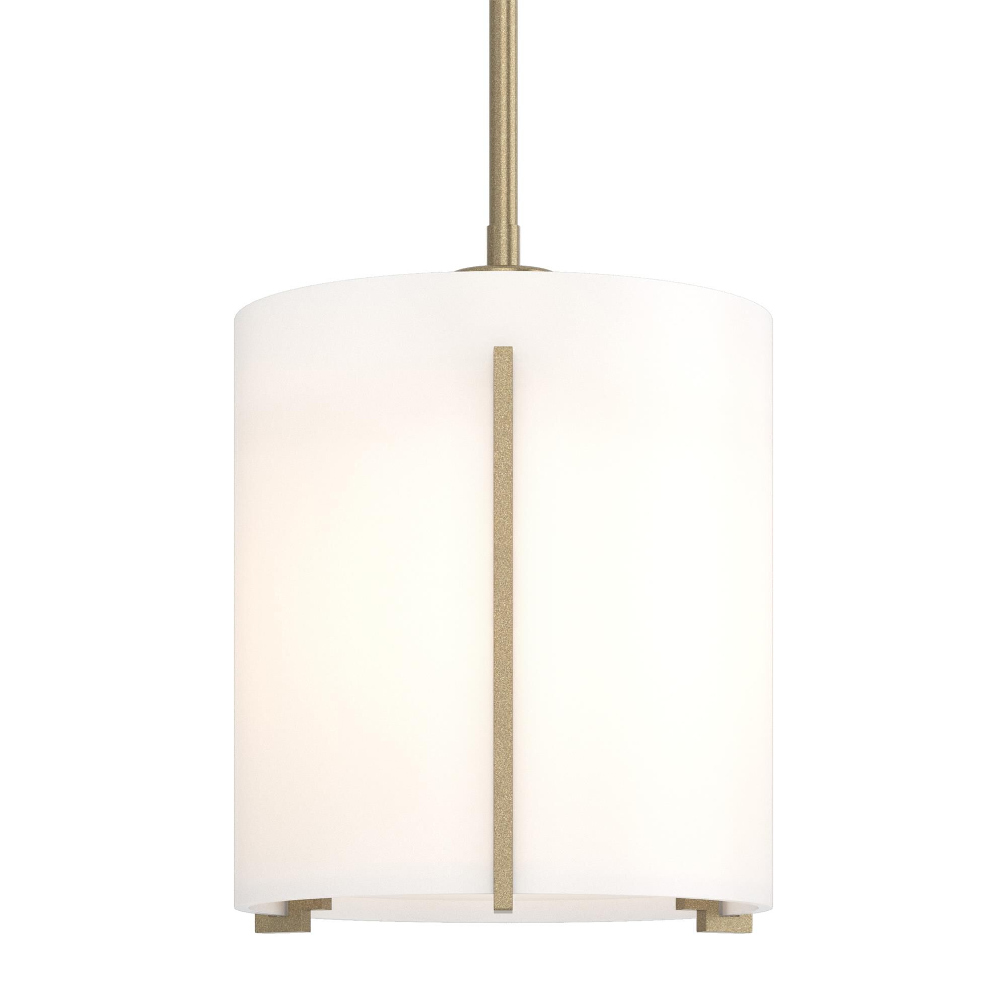 Shown in Soft Gold finish and Opal glass
