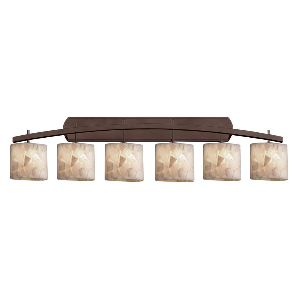 Alabaster Rocks! 56 Inch 6 Light Bath Vanity Light by Justice Design Group