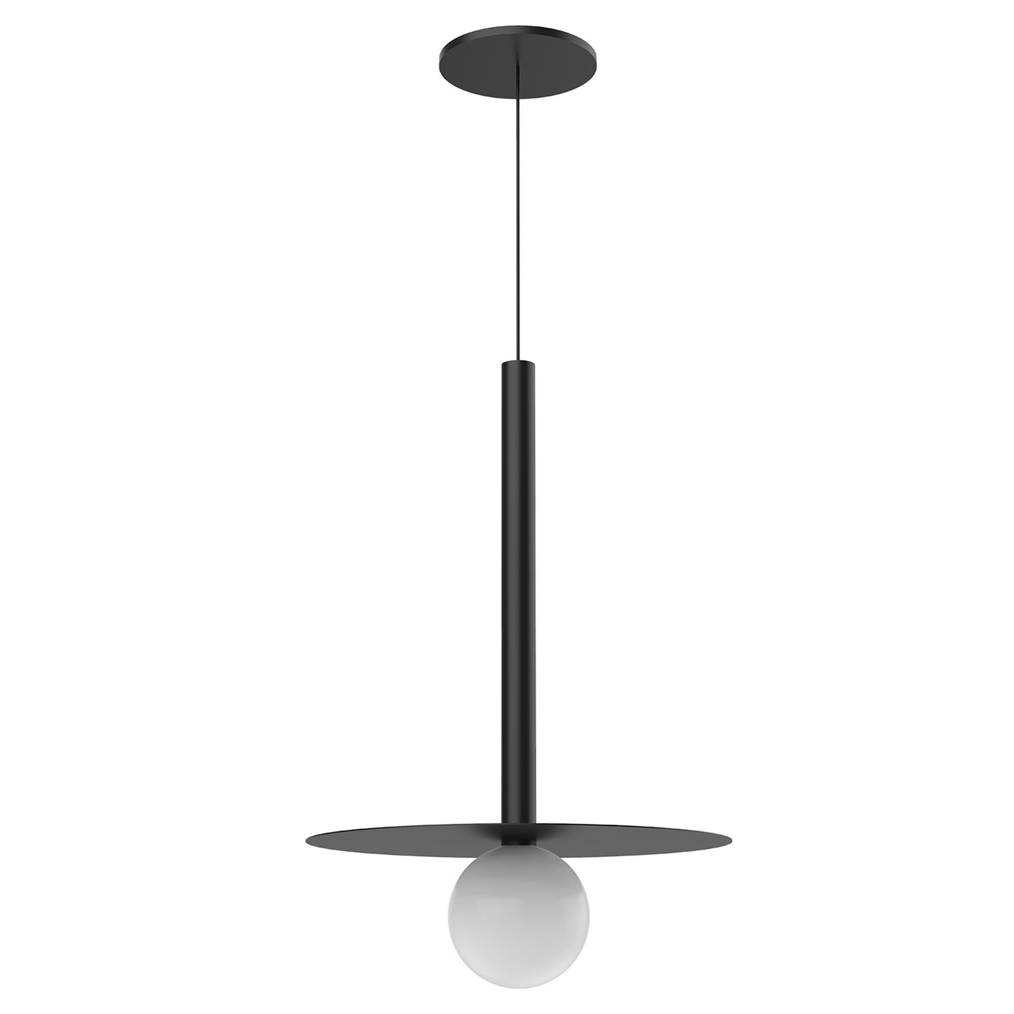 Shown in Black finish and Opal glass and Metal shade
