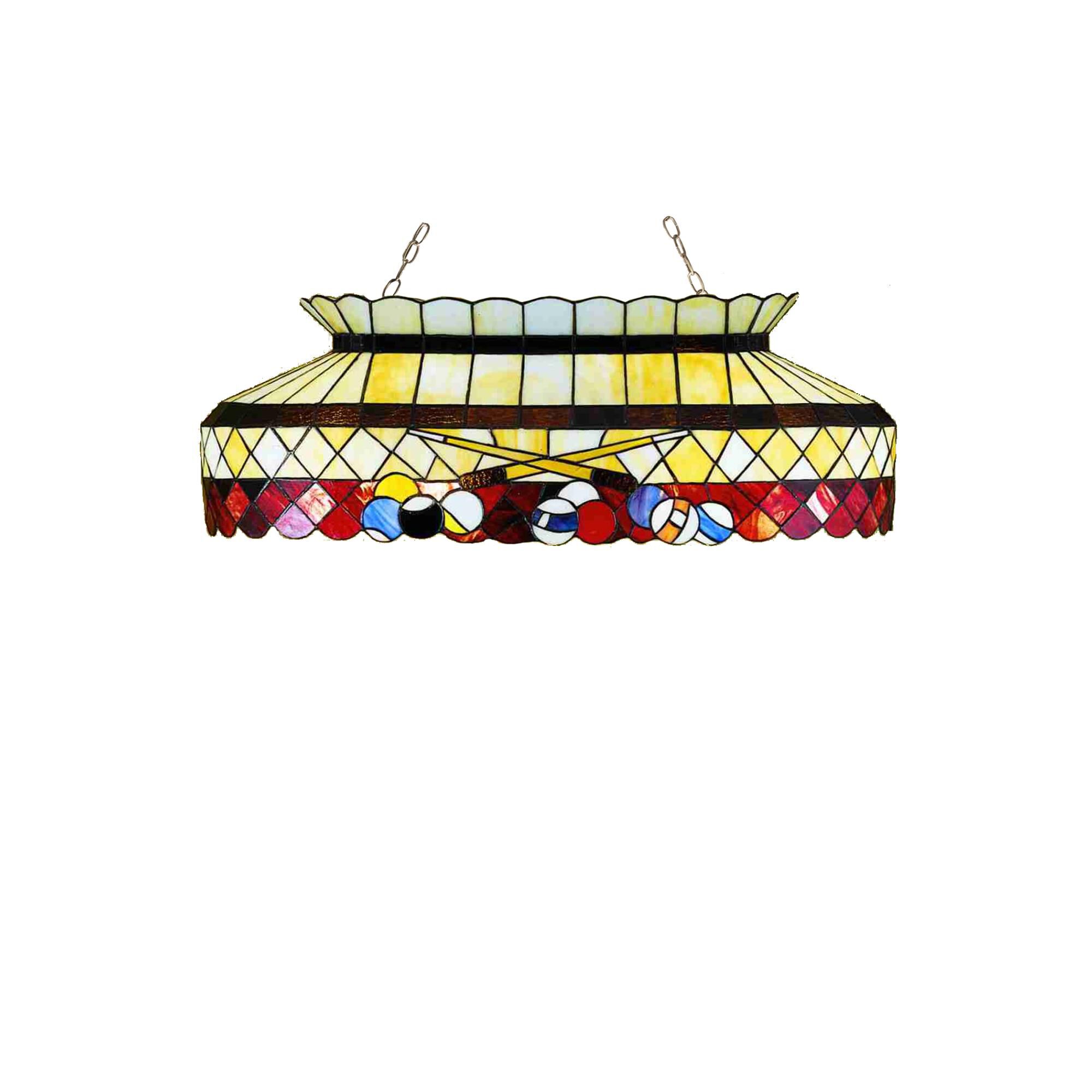 Burgundy Billiard 32 Inch 6 Light Linear Suspension Light by Meyda Lighting