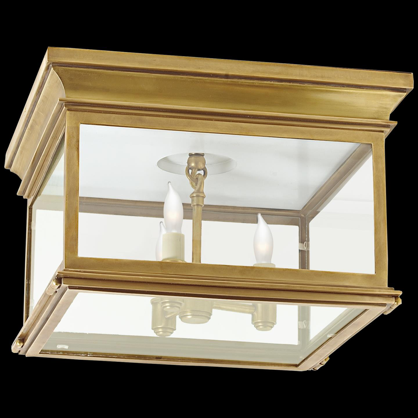 Chapman & Myers Club 13 Inch 3 Light Flush Mount by Visual Comfort Signature Collection