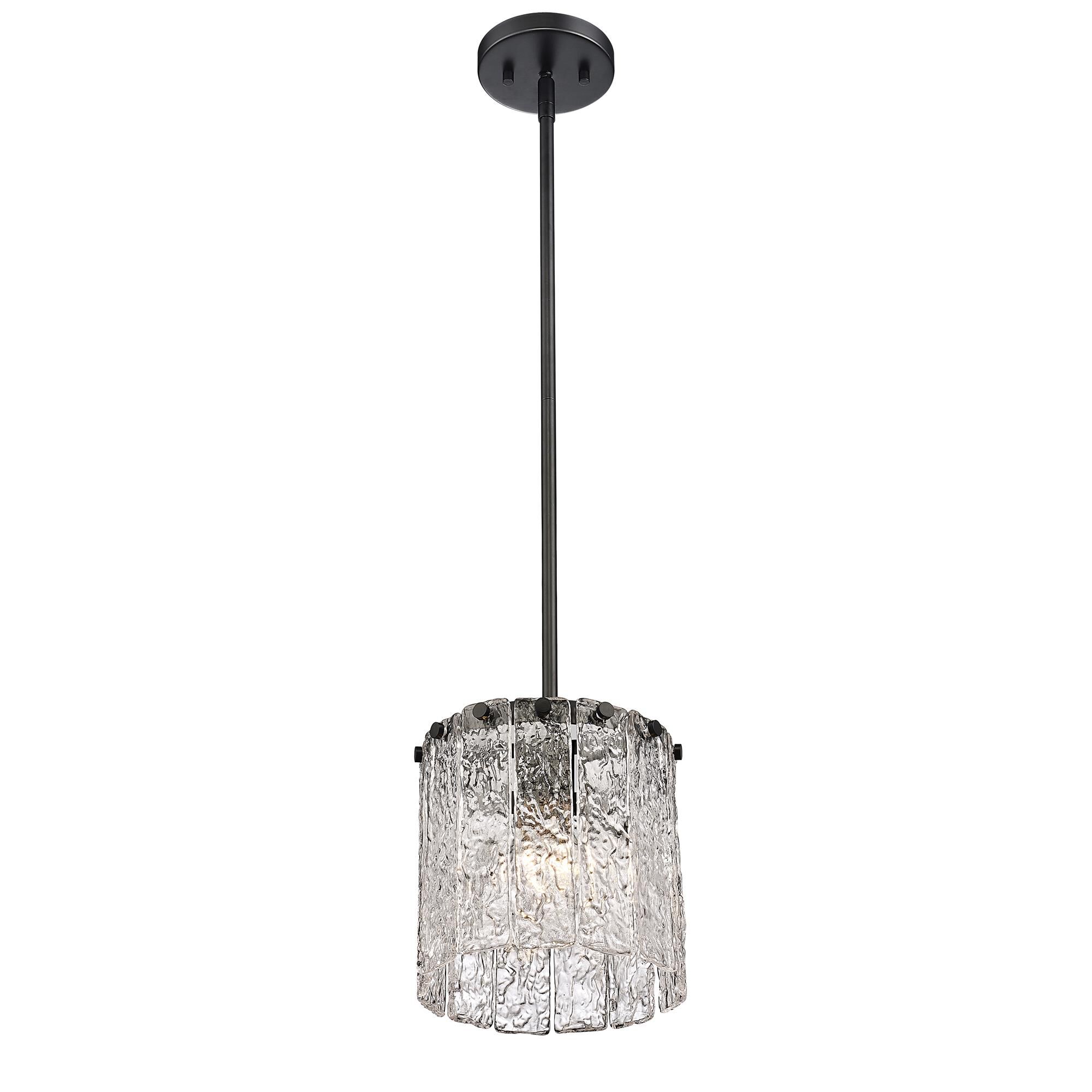 Shown in Matte Black finish and Clear glass
