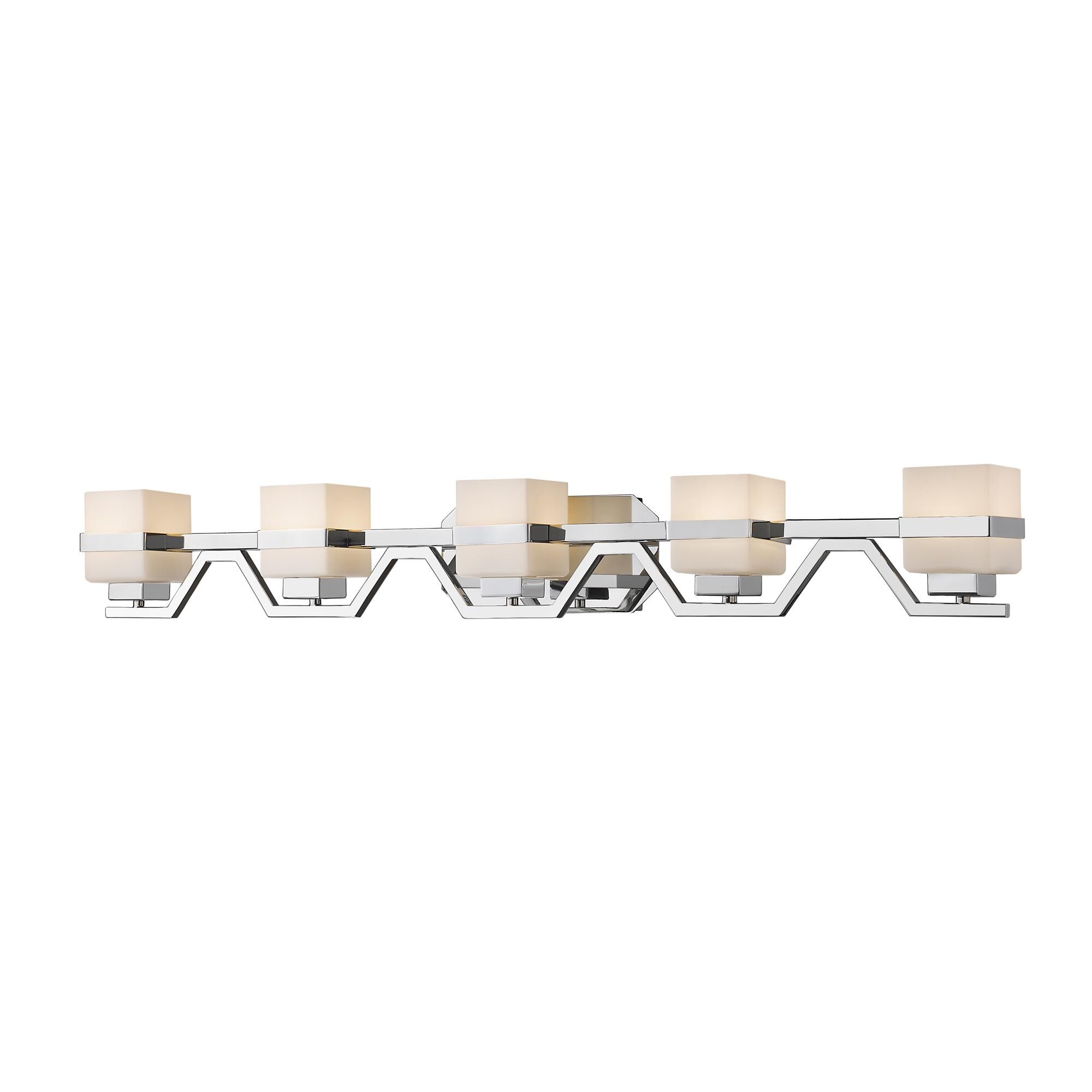 Shown in Chrome finish and Glass shade
