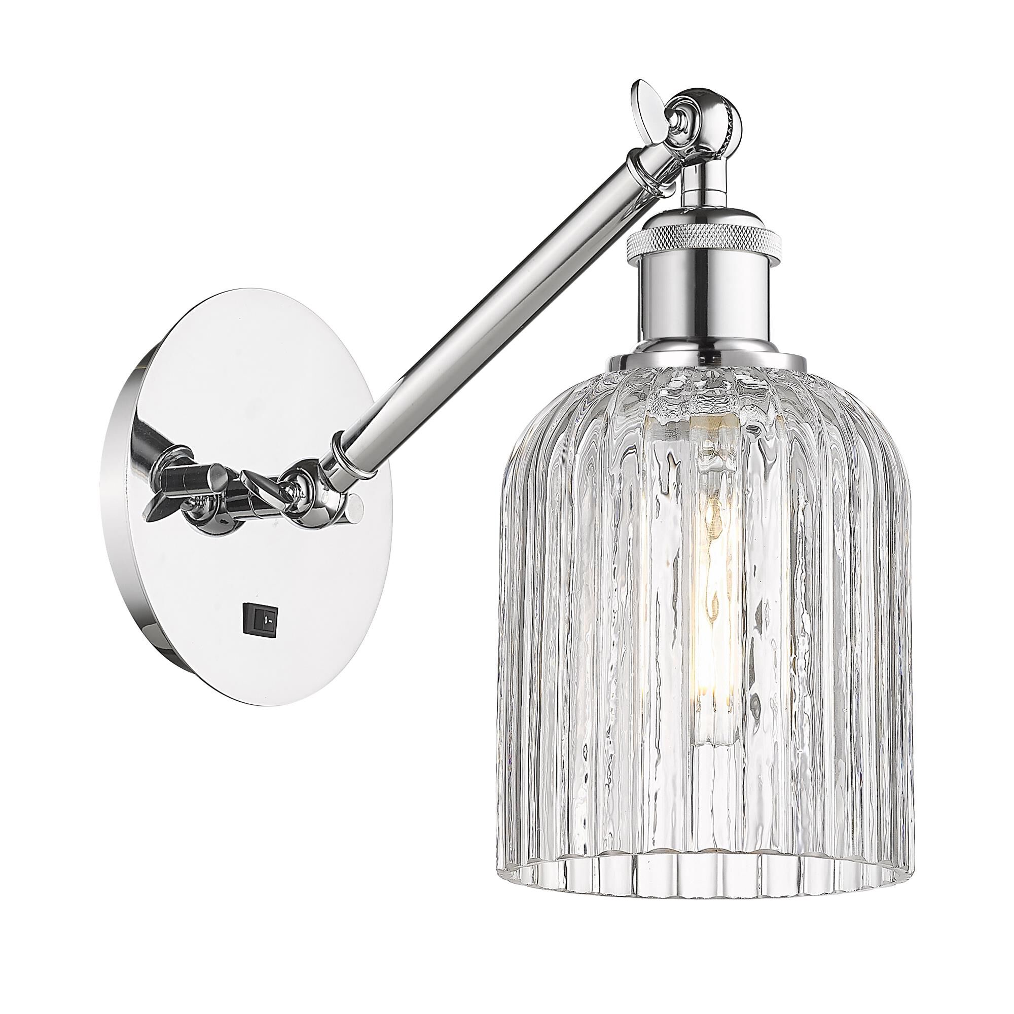 Shown in Polished Chrome finish and Clear glass