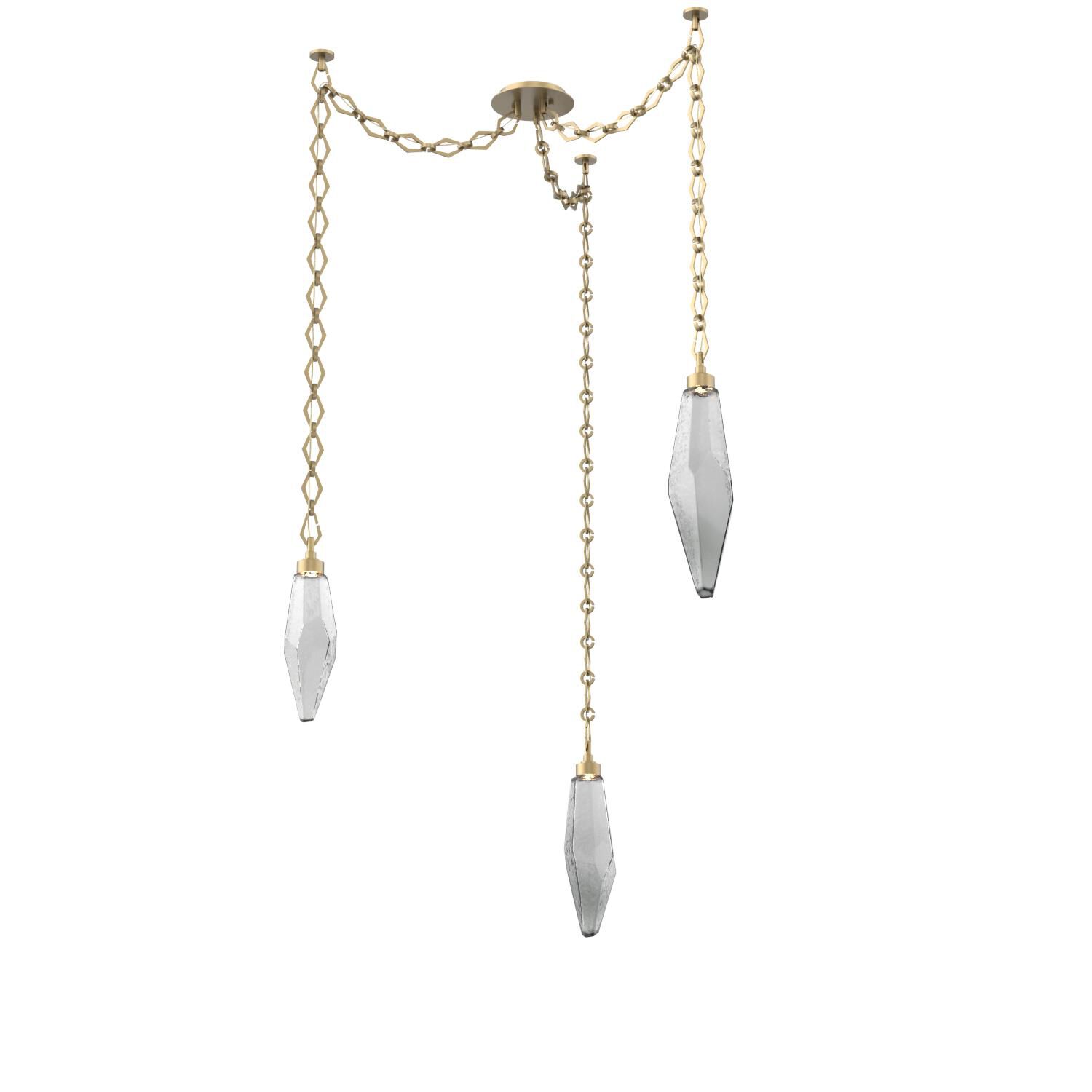 Levi Wilson Rock Crystal 14 Inch Multi Pendant Light by Hammerton Studio