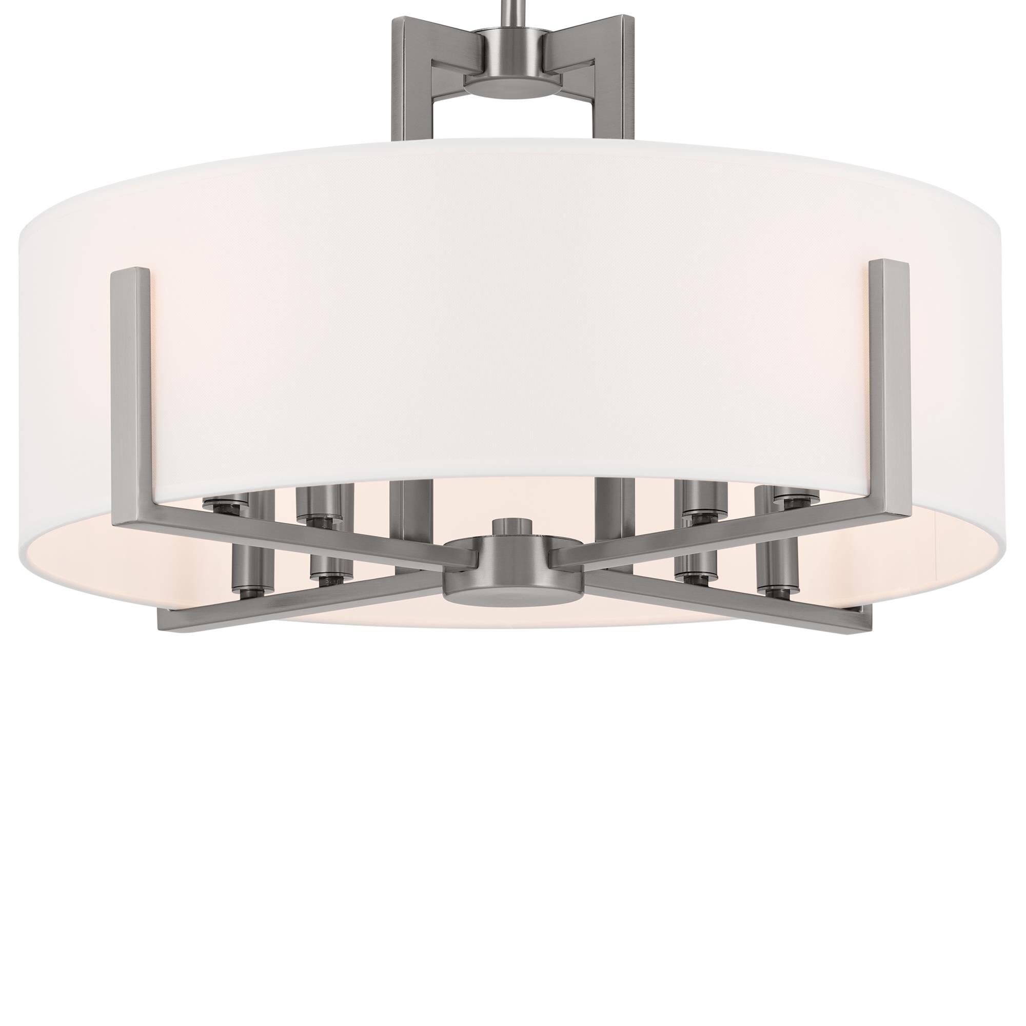 Shown in Classic Pewter finish and Fabric and Drum Linen shade