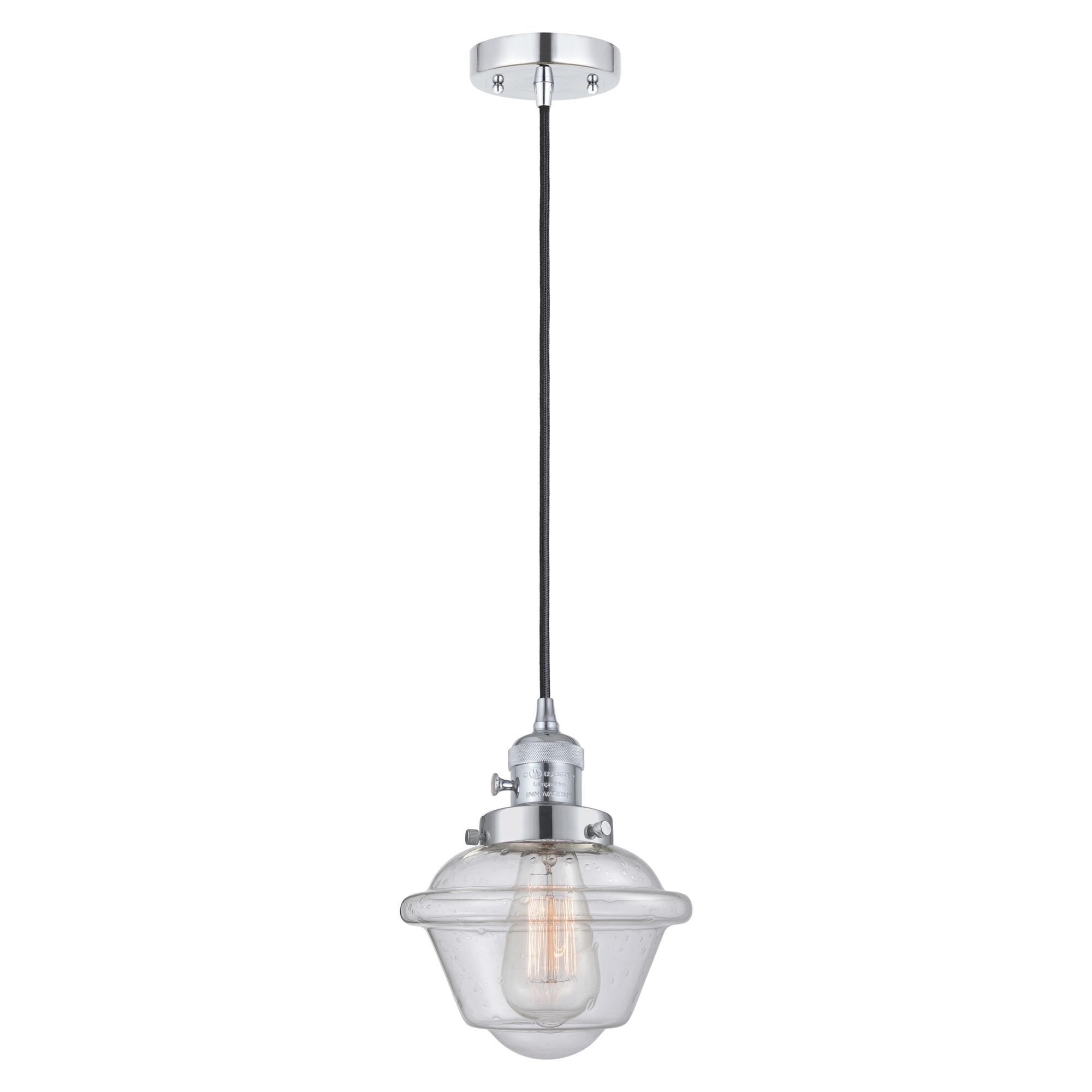 Shown in Polished Chrome finish and Seedy glass