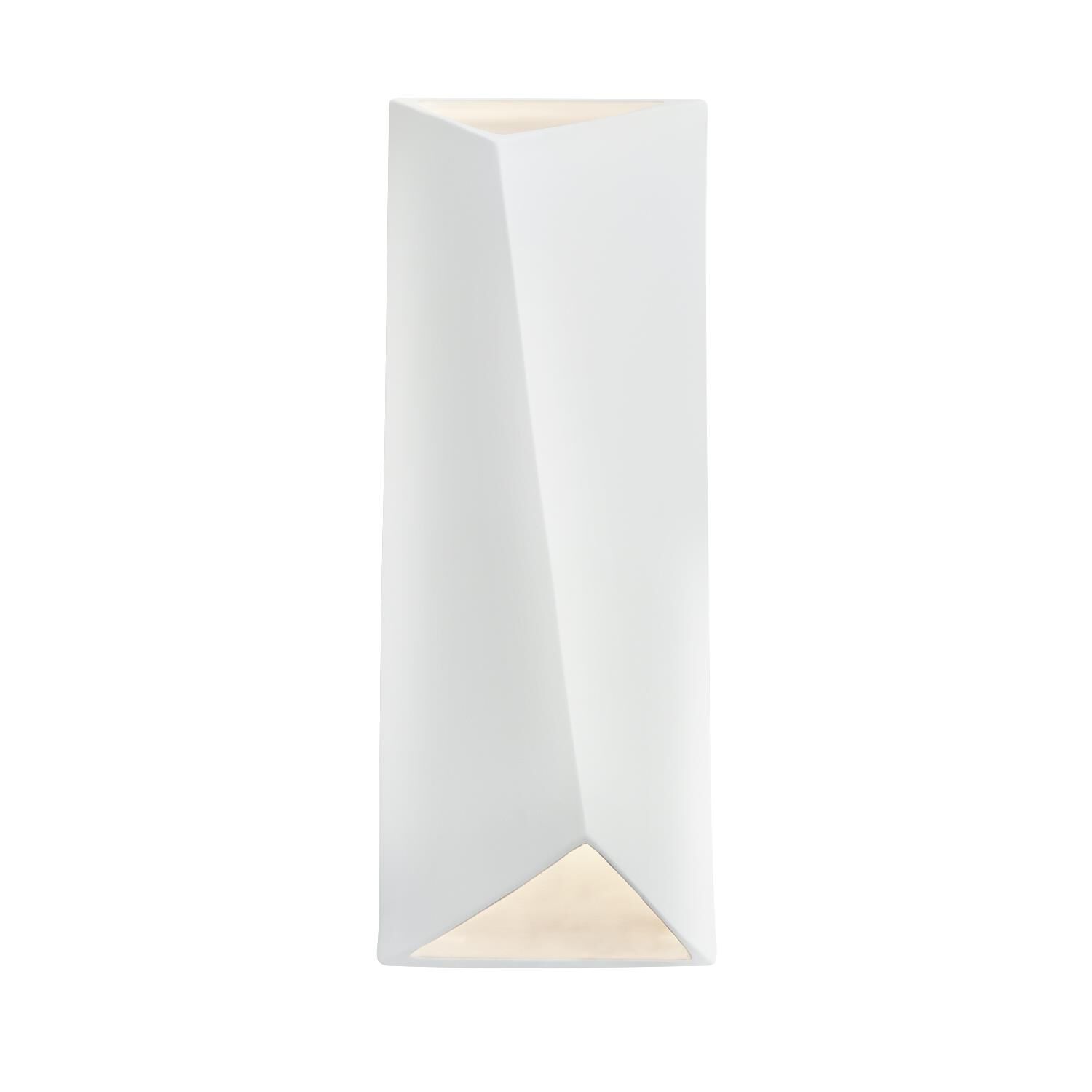 Shown in Gloss White Both Outside - Inside Of Fixture finish and Shape - Diagonal accent
