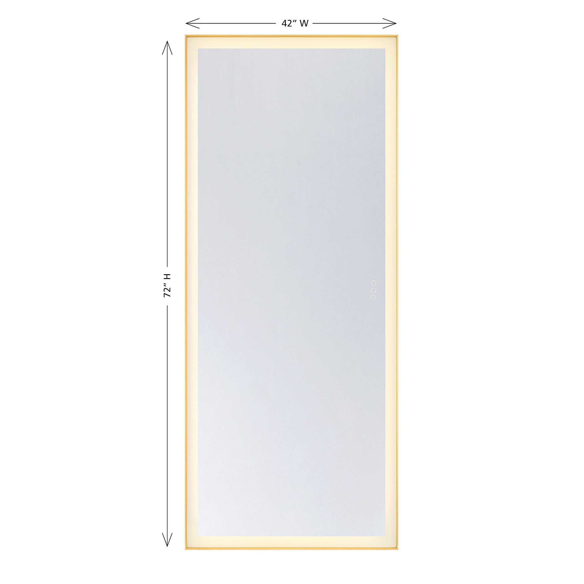 Paulding 72 Inch LED Lighted Mirror,