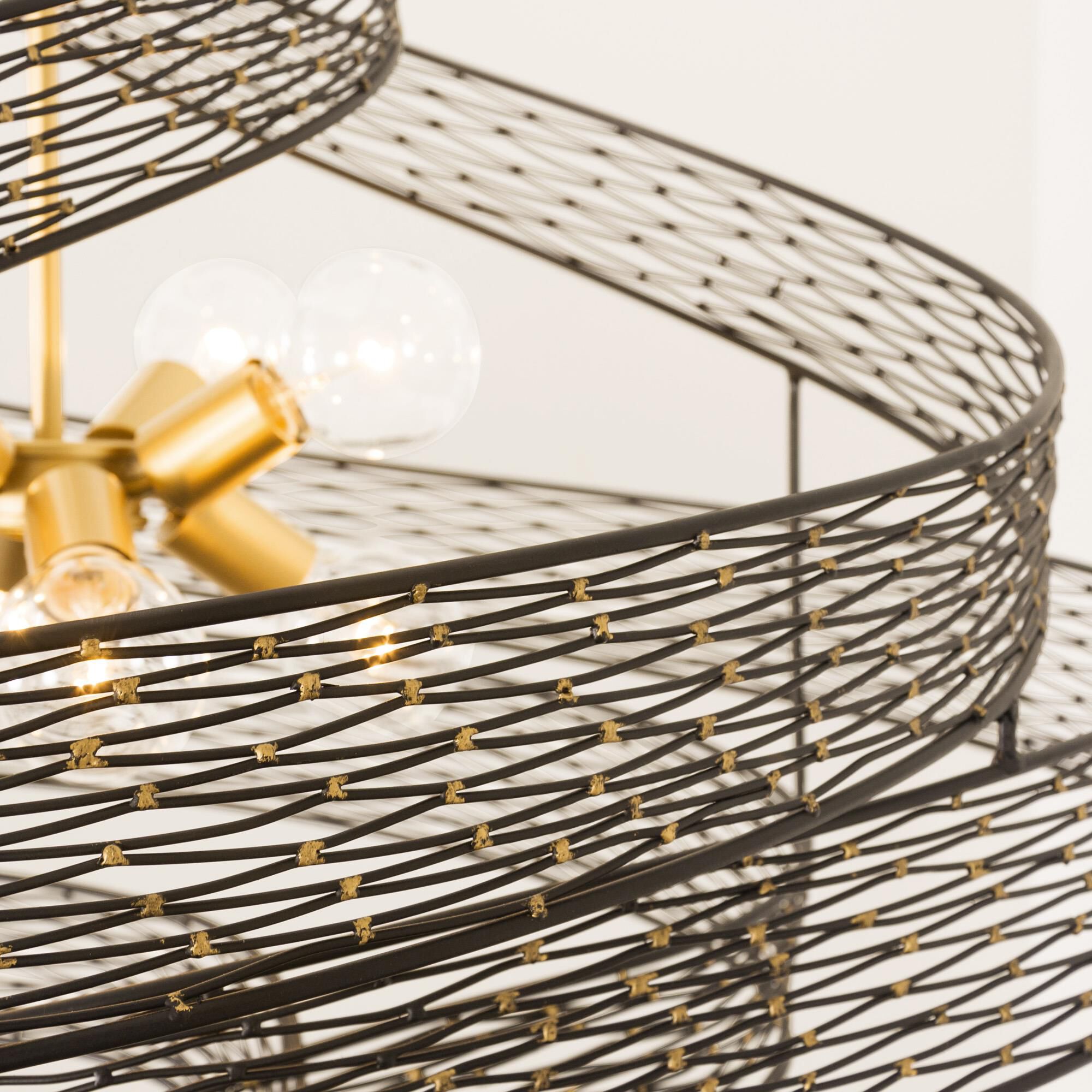 Shown in Gold finish and Matte Black - French Gold shade