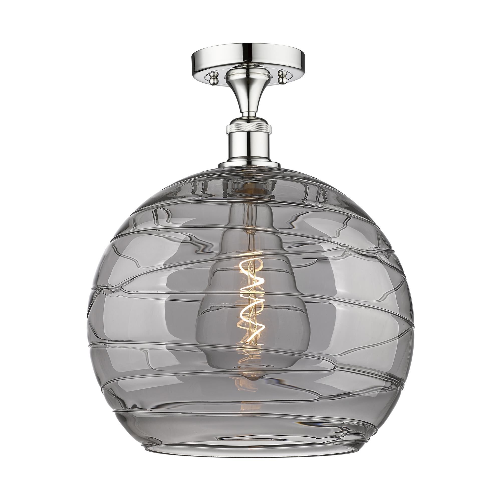 Bruno Marashlian Athens Deco Swirl 13 Inch 1 Light Semi Flush Mount by Innovations Lighting