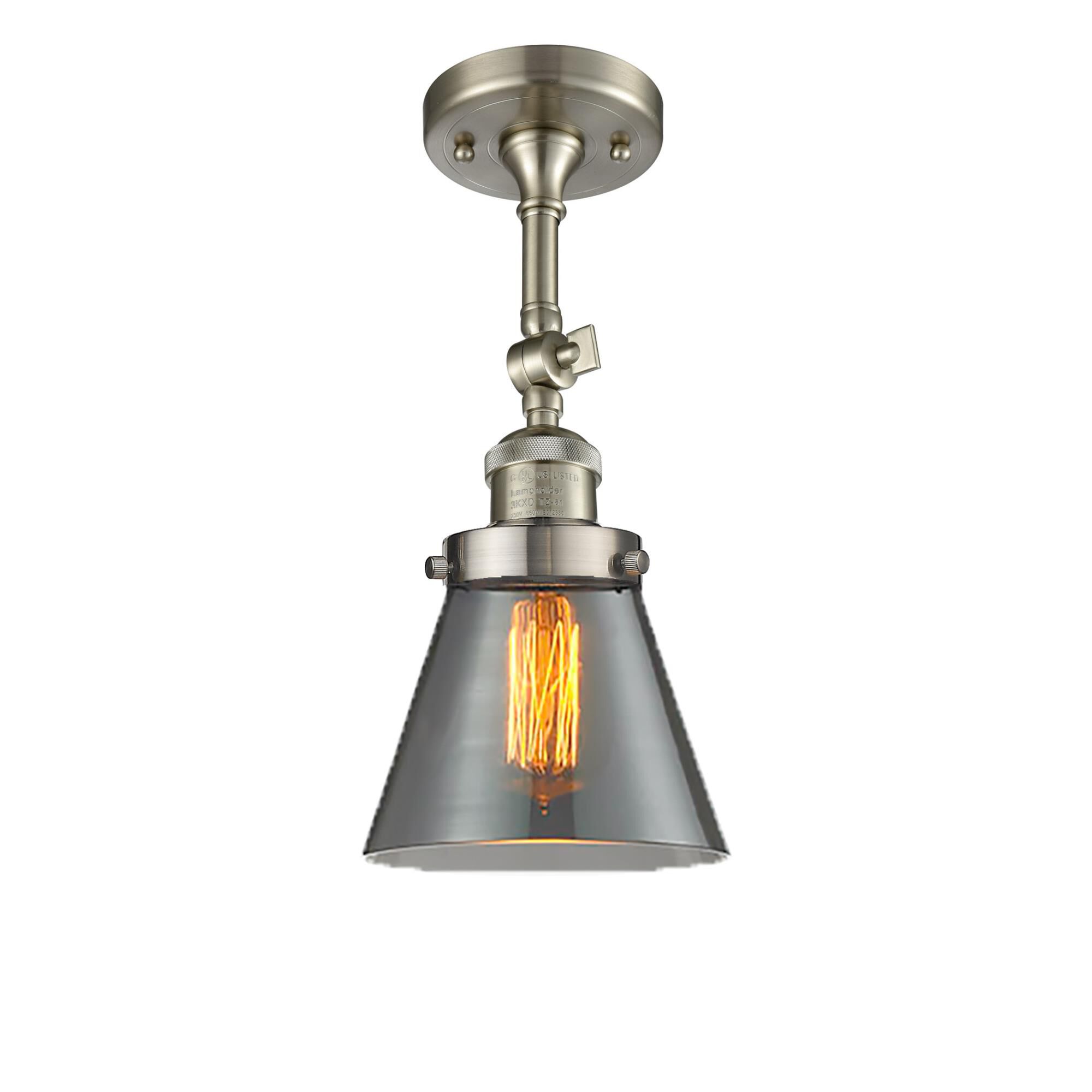 Bruno Marashlian Small Cone 6 Inch 1 Light Semi Flush Mount by Innovations Lighting