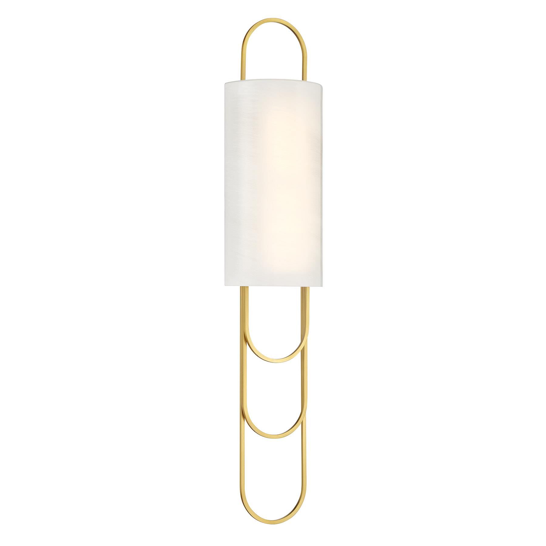 Shown in Warm Brass finish and Strie shade