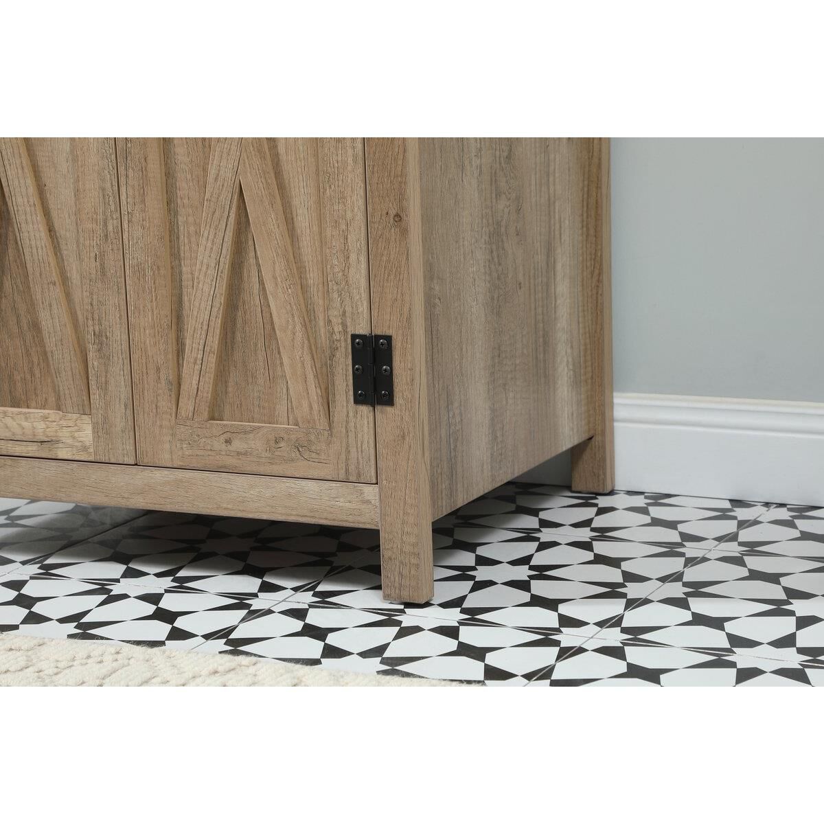 Shown in Natural Oak finish and Without Backsplash accent