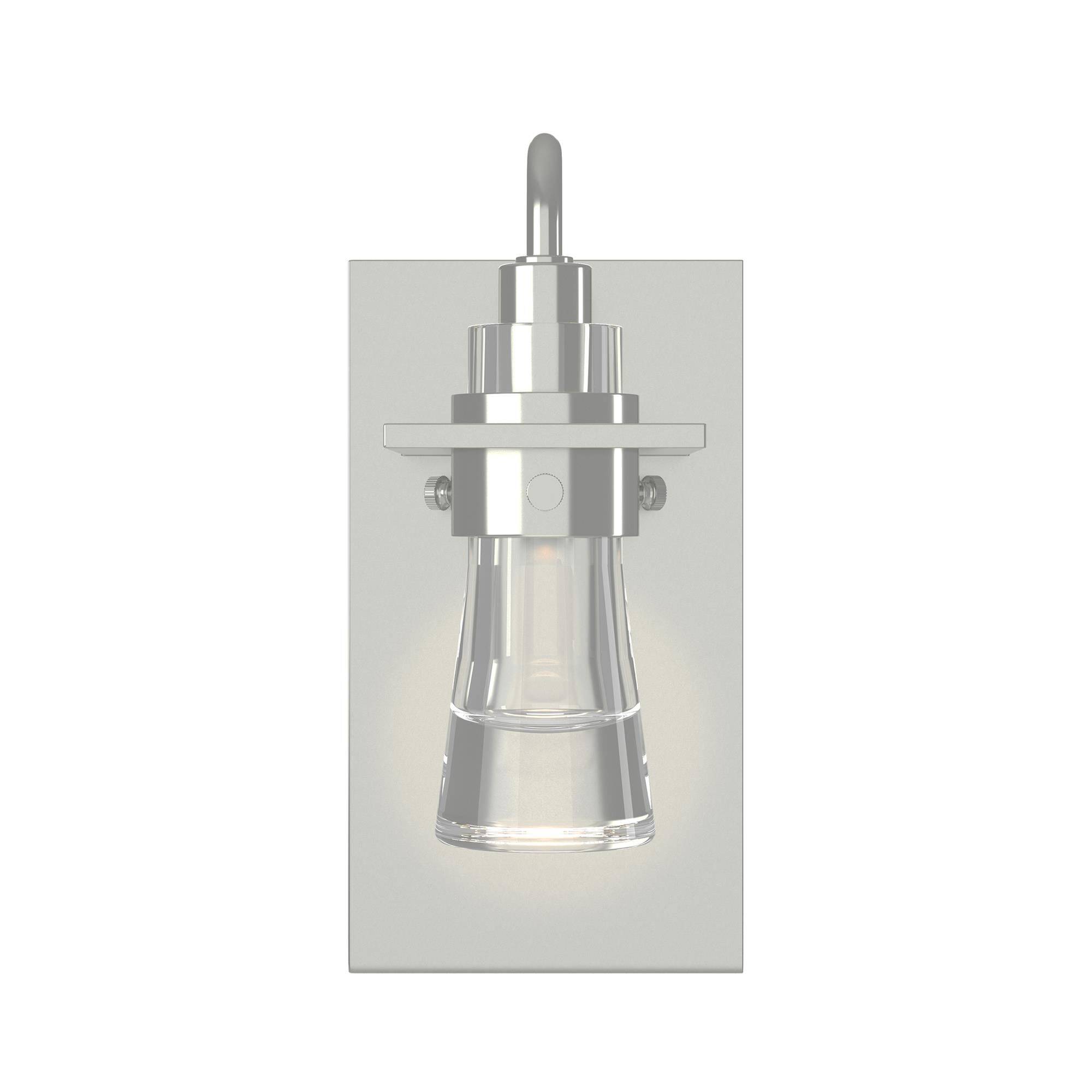 Shown in Sterling finish and Clear glass