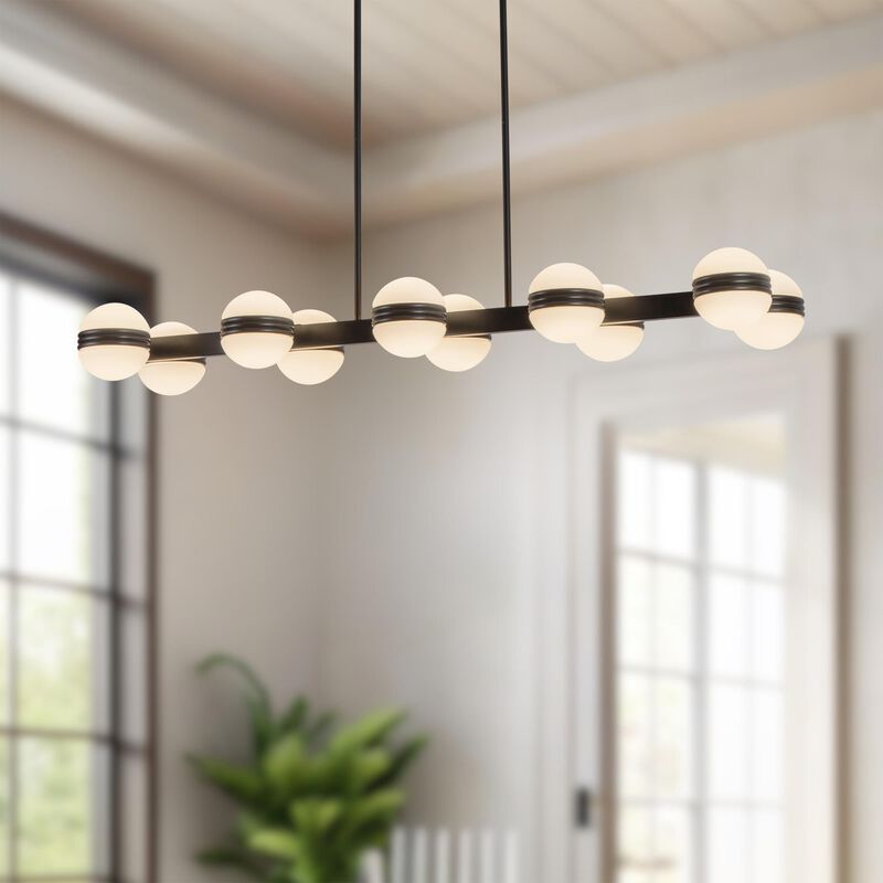 Peyton Fox Selene Medium Linear Chandelier by Kuzco
