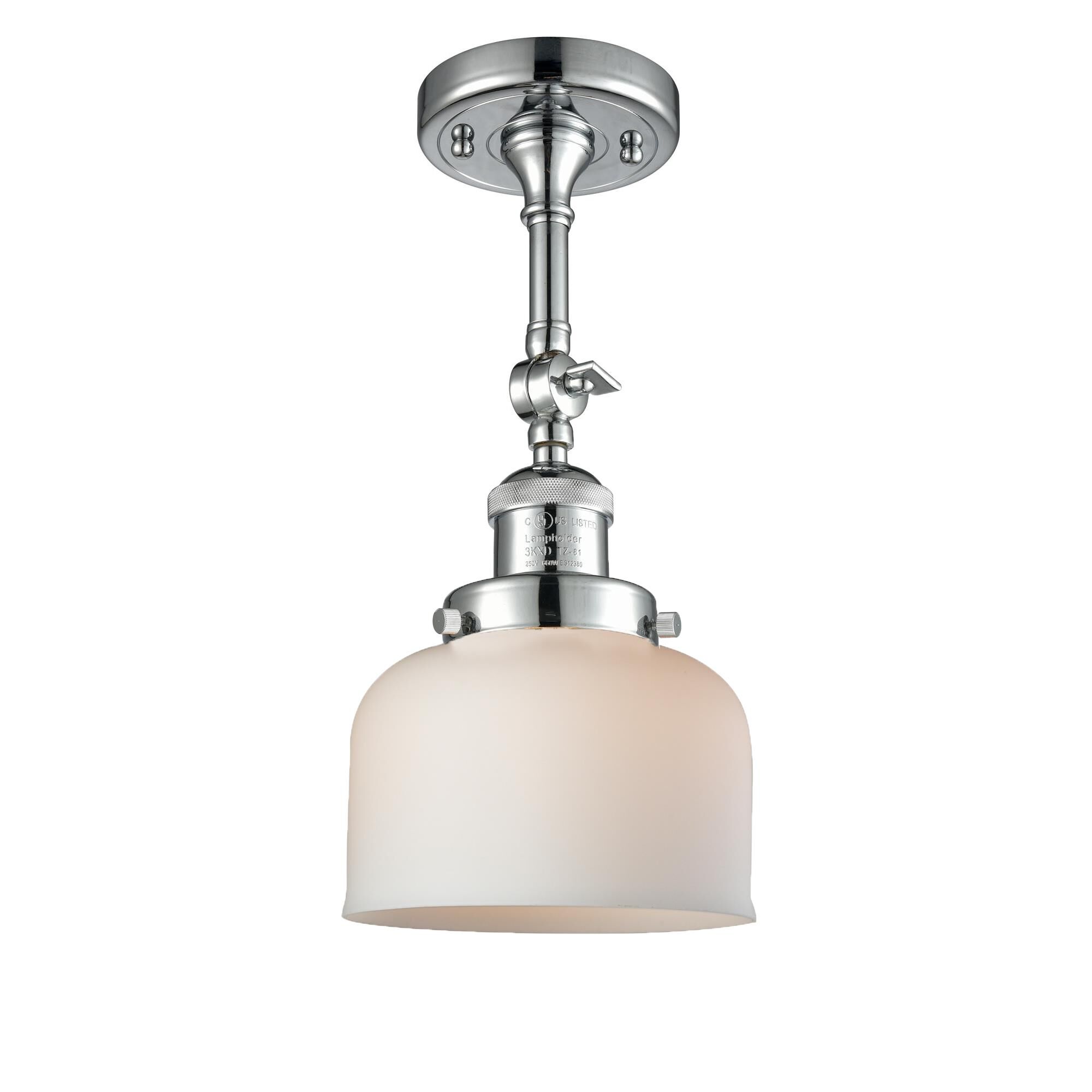 Bruno Marashlian Large Bell 8 Inch 1 Light Semi Flush Mount by Innovations Lighting