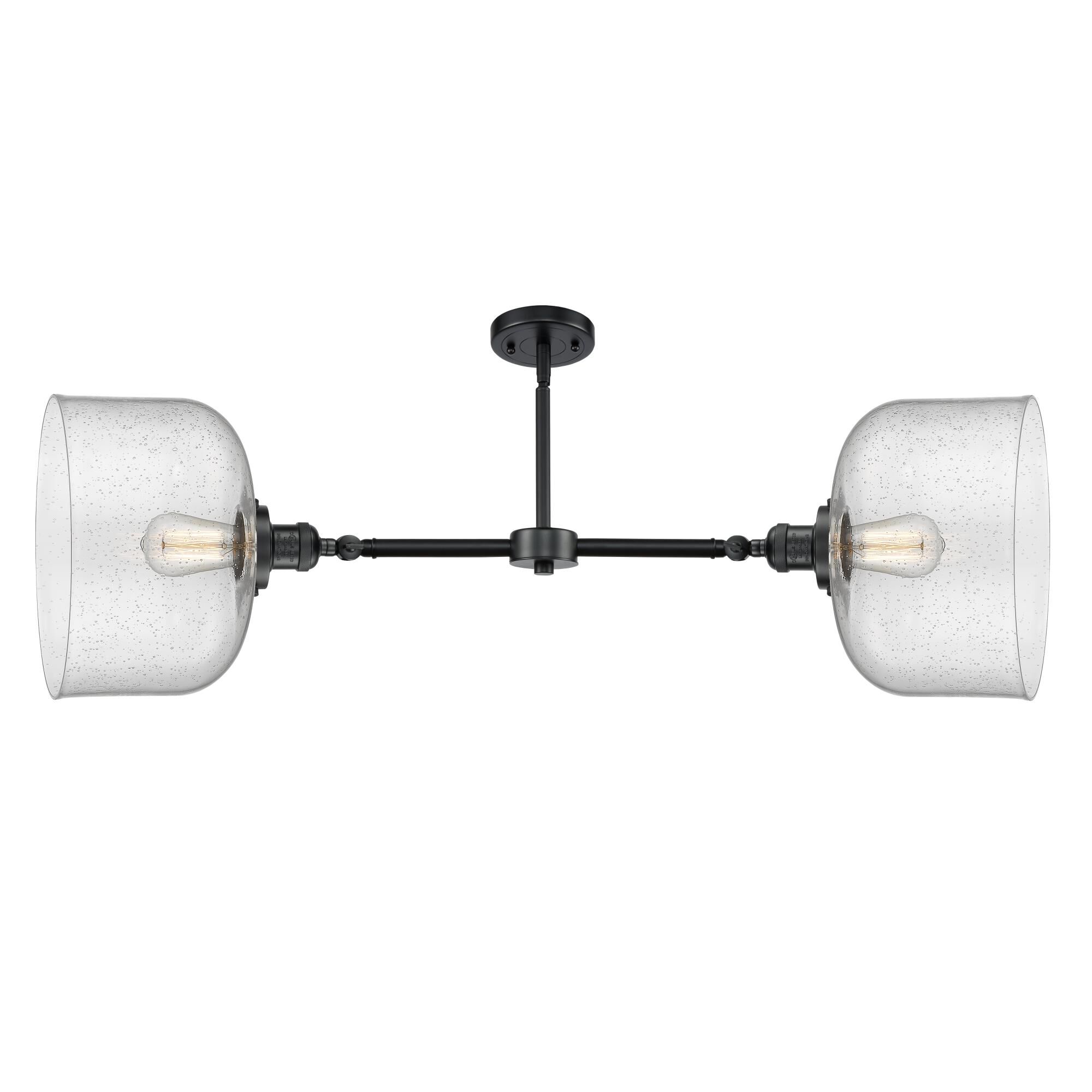 Shown in Oil Rubbed Bronze finish and Seedy glass