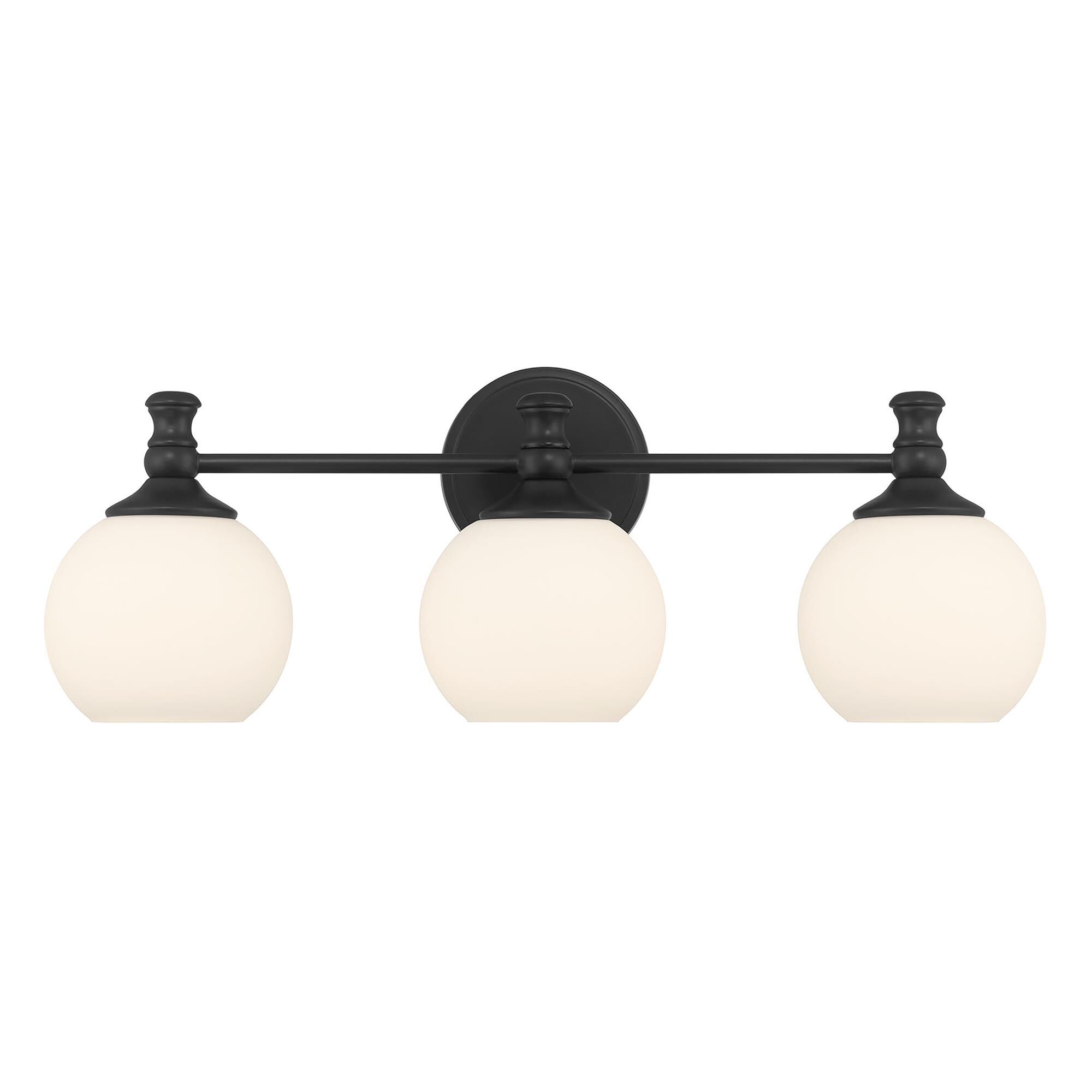 Shown in Matte Black finish and Etched Opal glass
