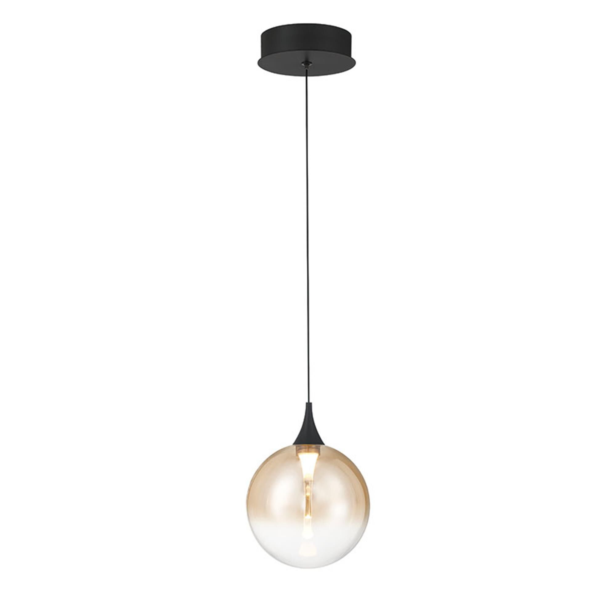 Shown in Matte Black finish and Amber glass