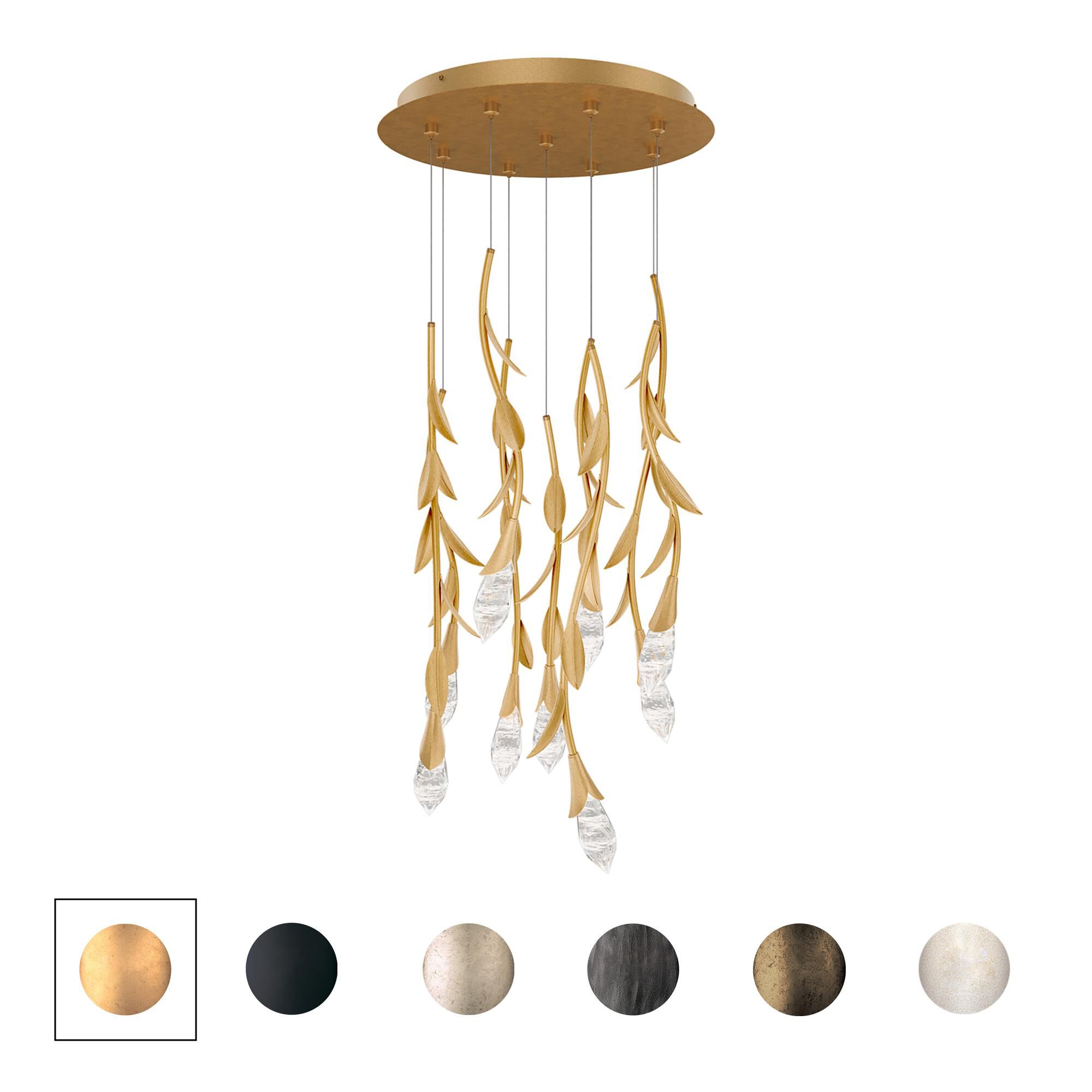 Shown in Heirloom Bronze finish and Optic Haze crystal