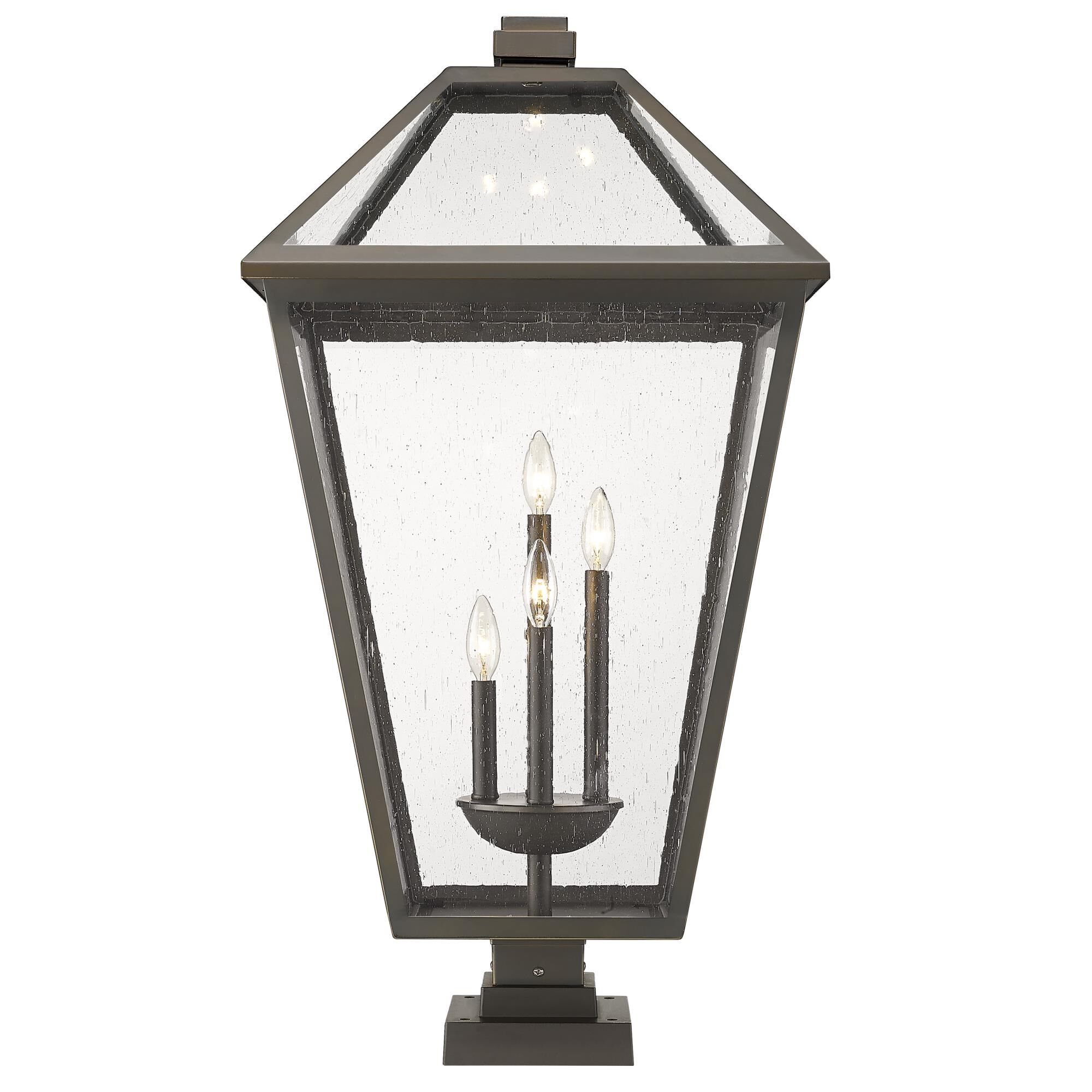 Shown in Oil Rubbed Bronze finish and Glass shade