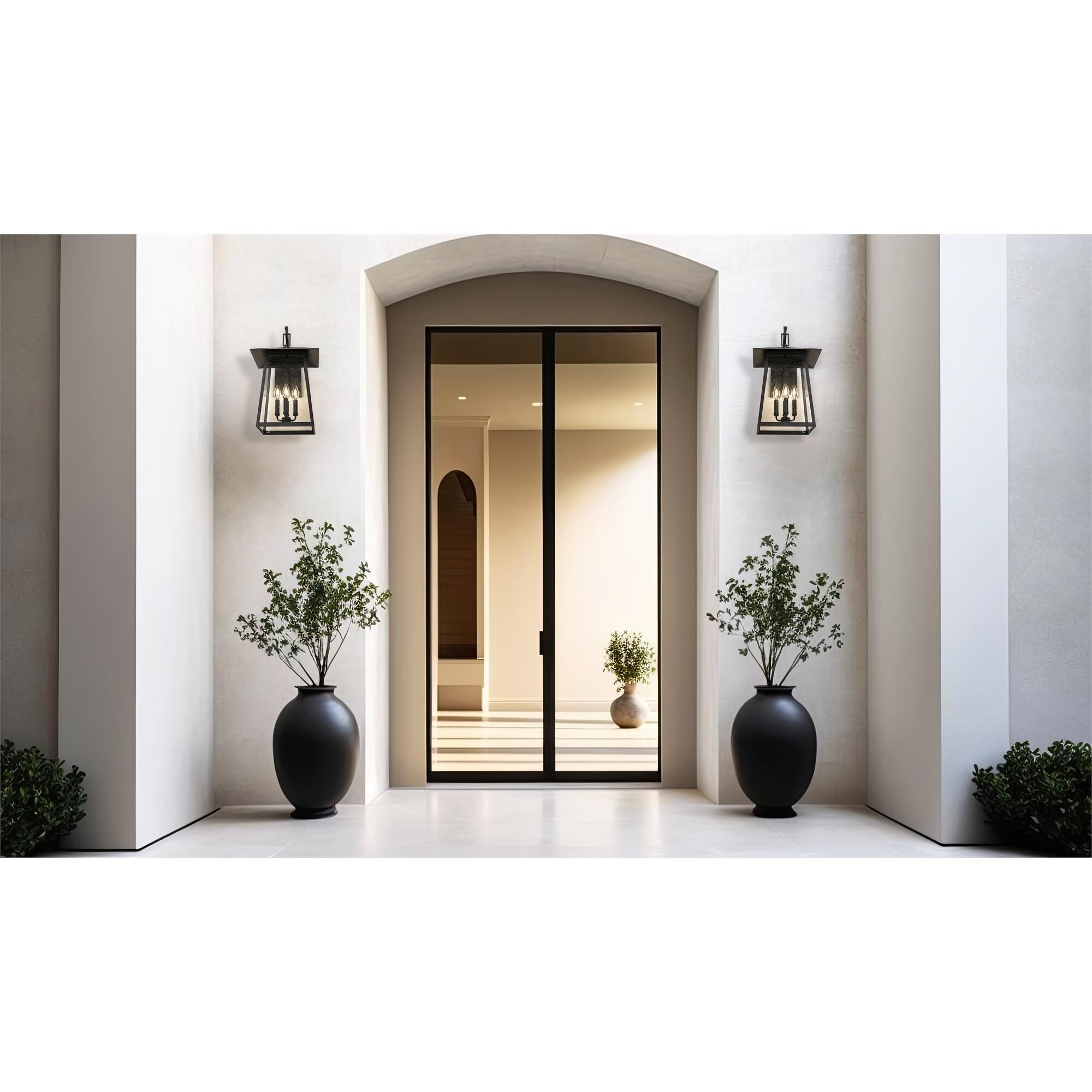 Shown in Black finish and Clear Seedy glass and Clear Seedy shade