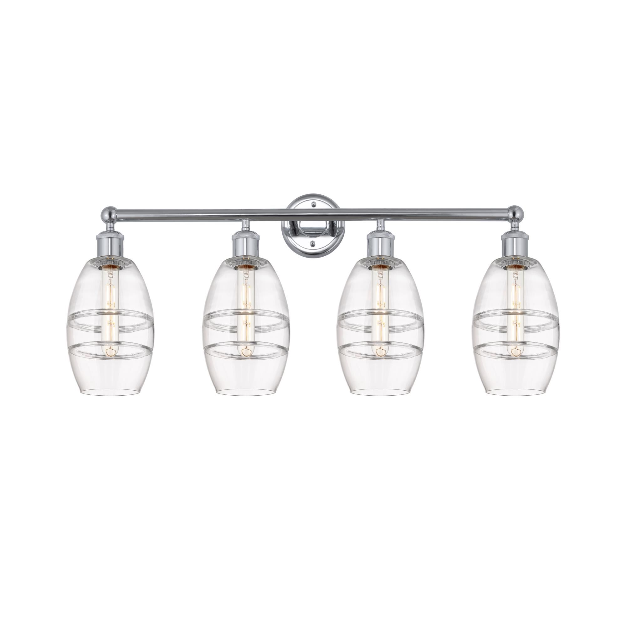 Shown in Polished Chrome finish and Clear glass