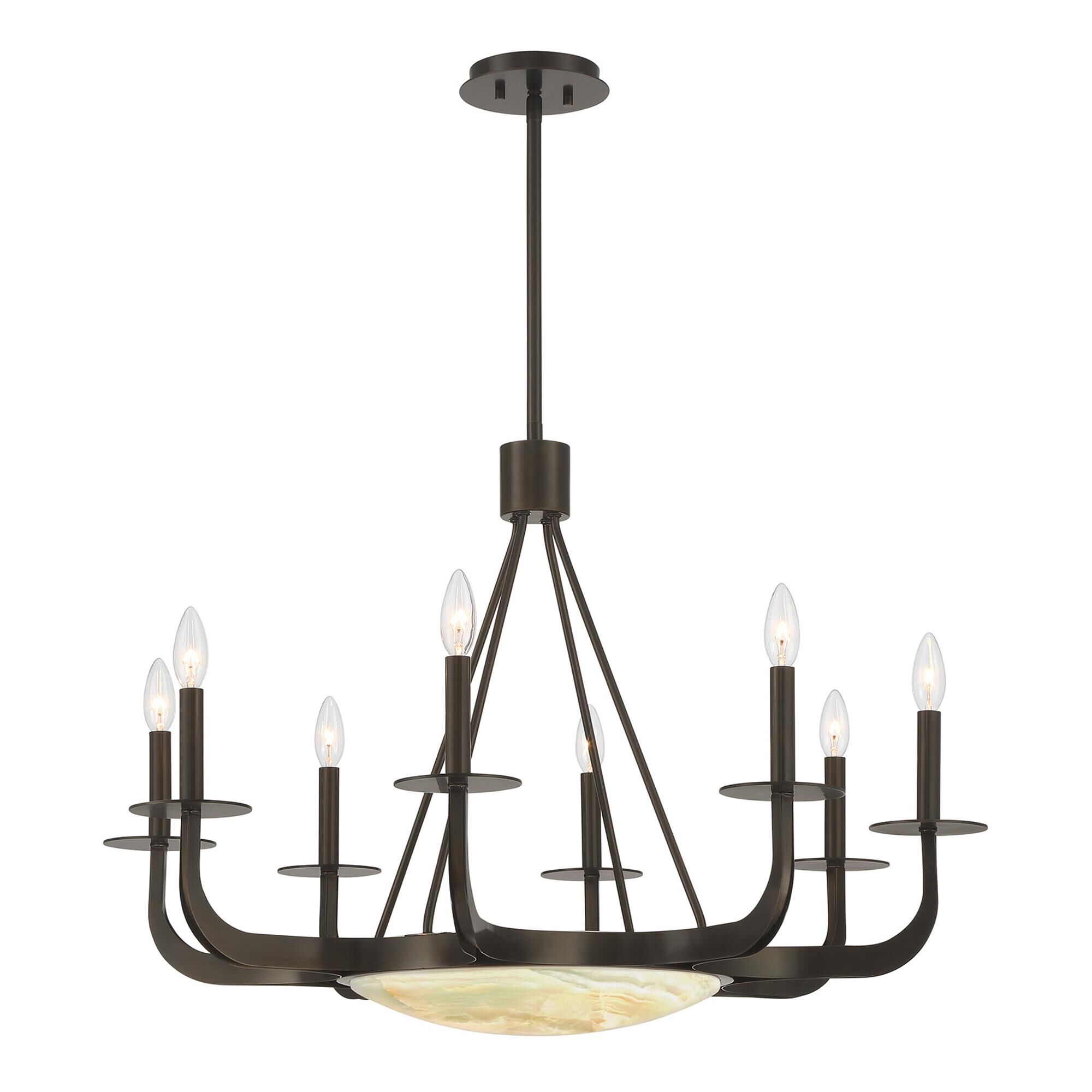 Shown in Mediterranean Bronze finish and Onyx glass