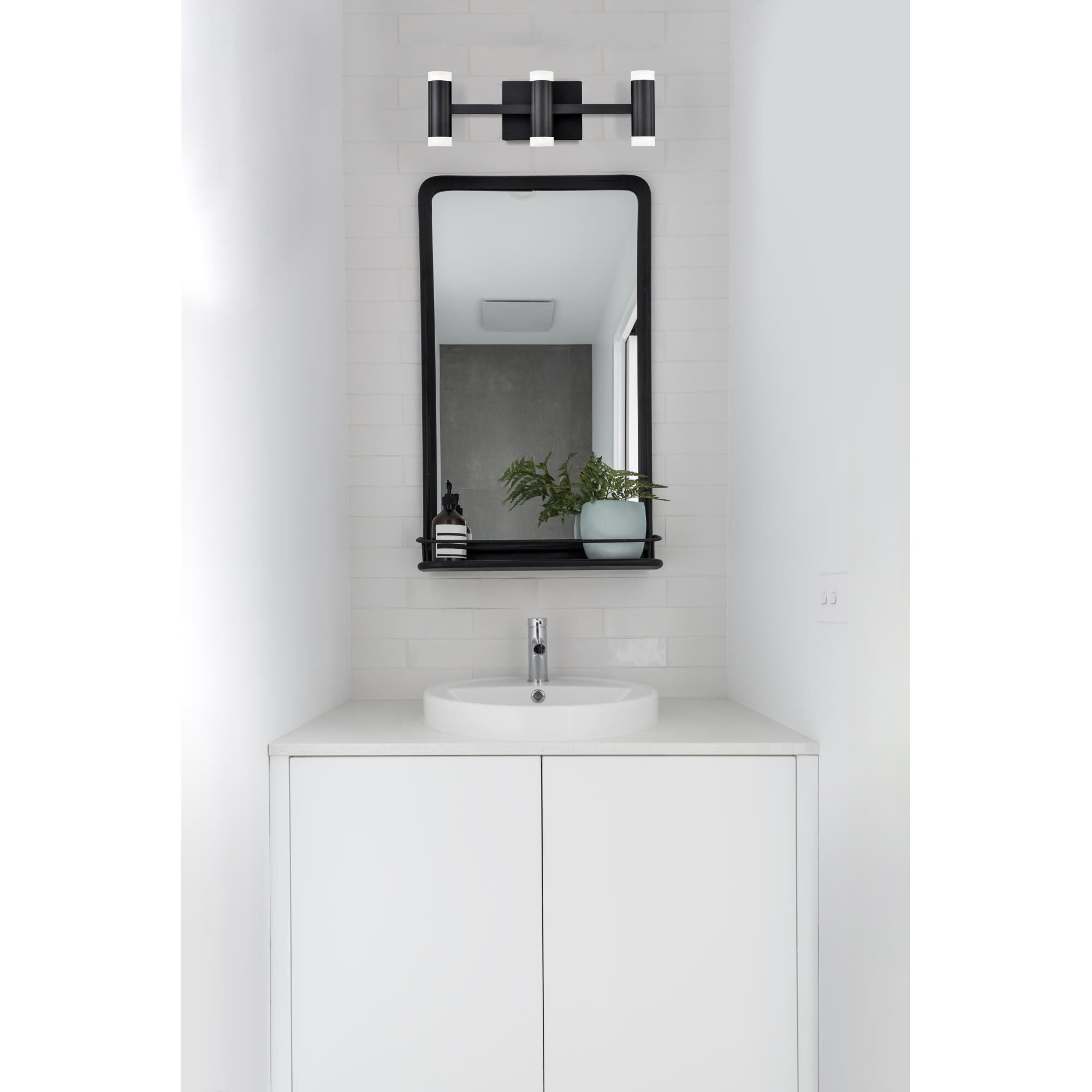 Shown in Black finish and Acrylic shade