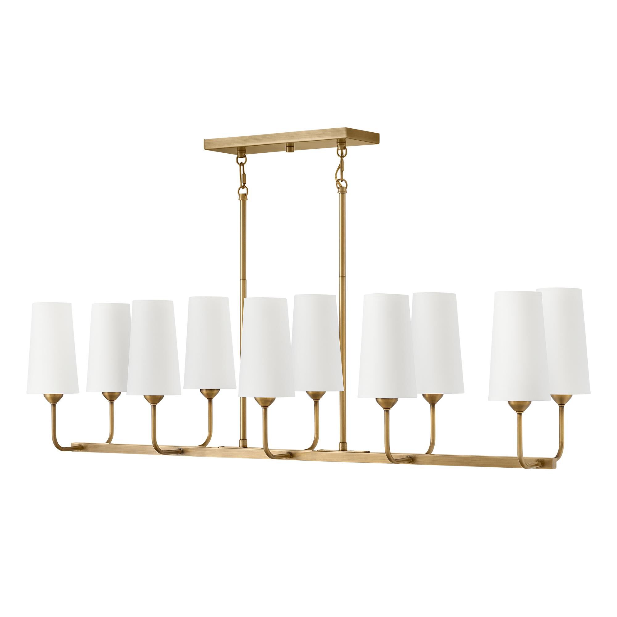 Shown in Heritage Brass finish and Natural Paper shade