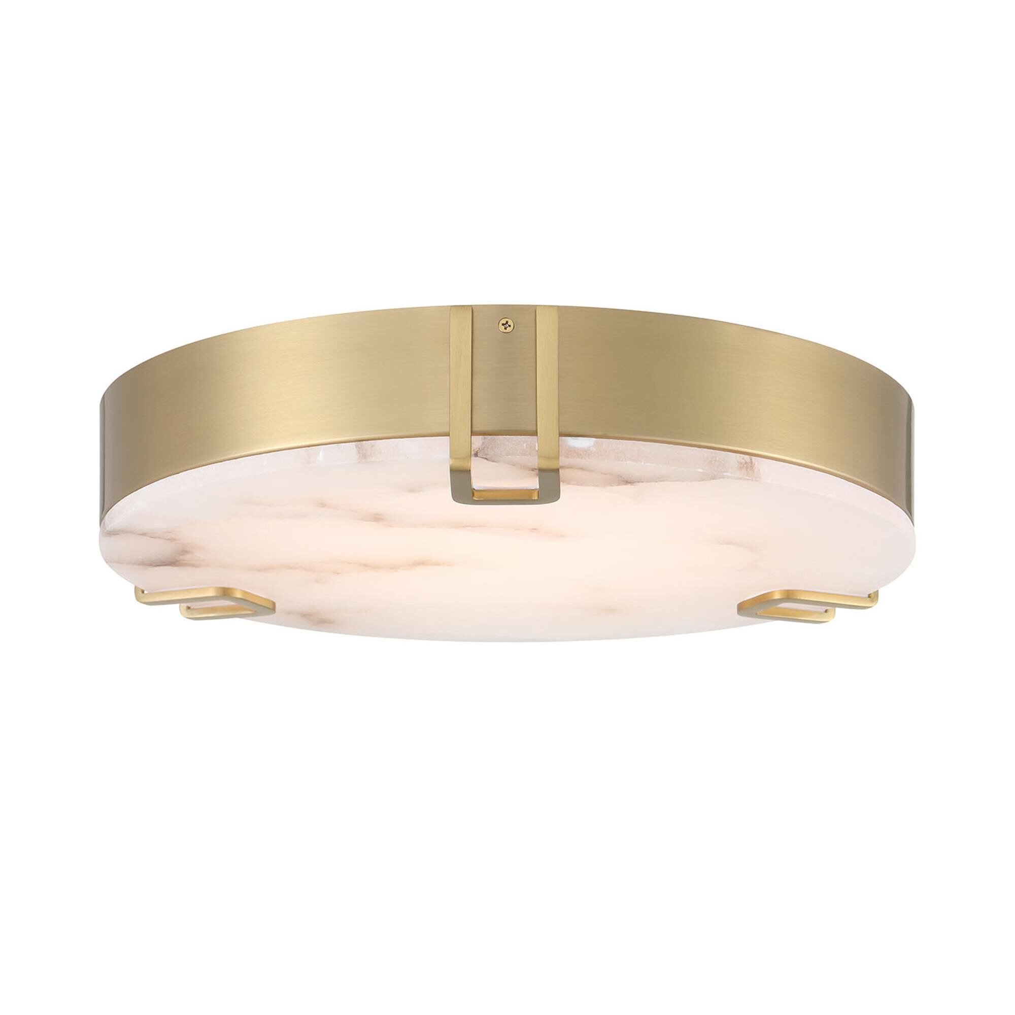 Shown in Gold finish and Alabaster glass