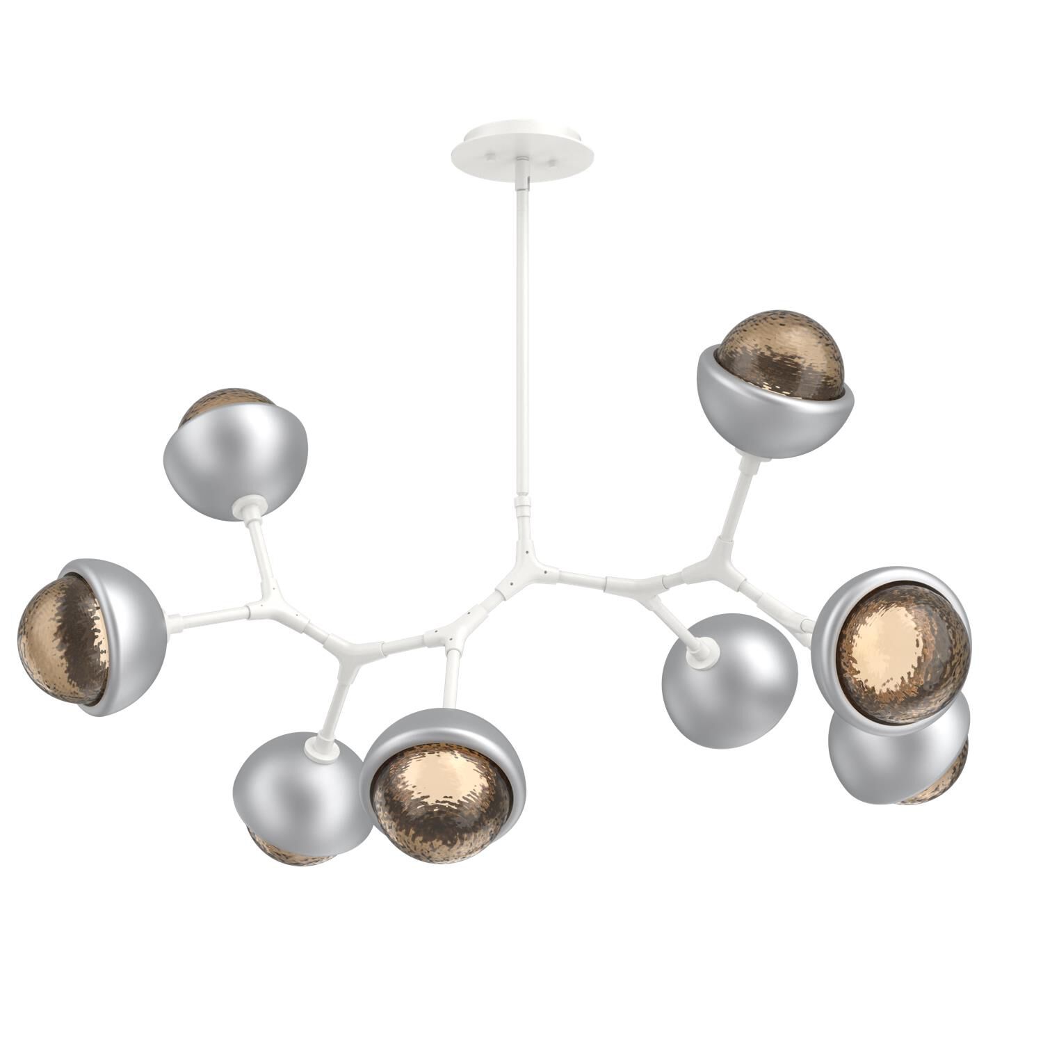 Shown in Salt White finish and Bronze glass and Classic Silver accent