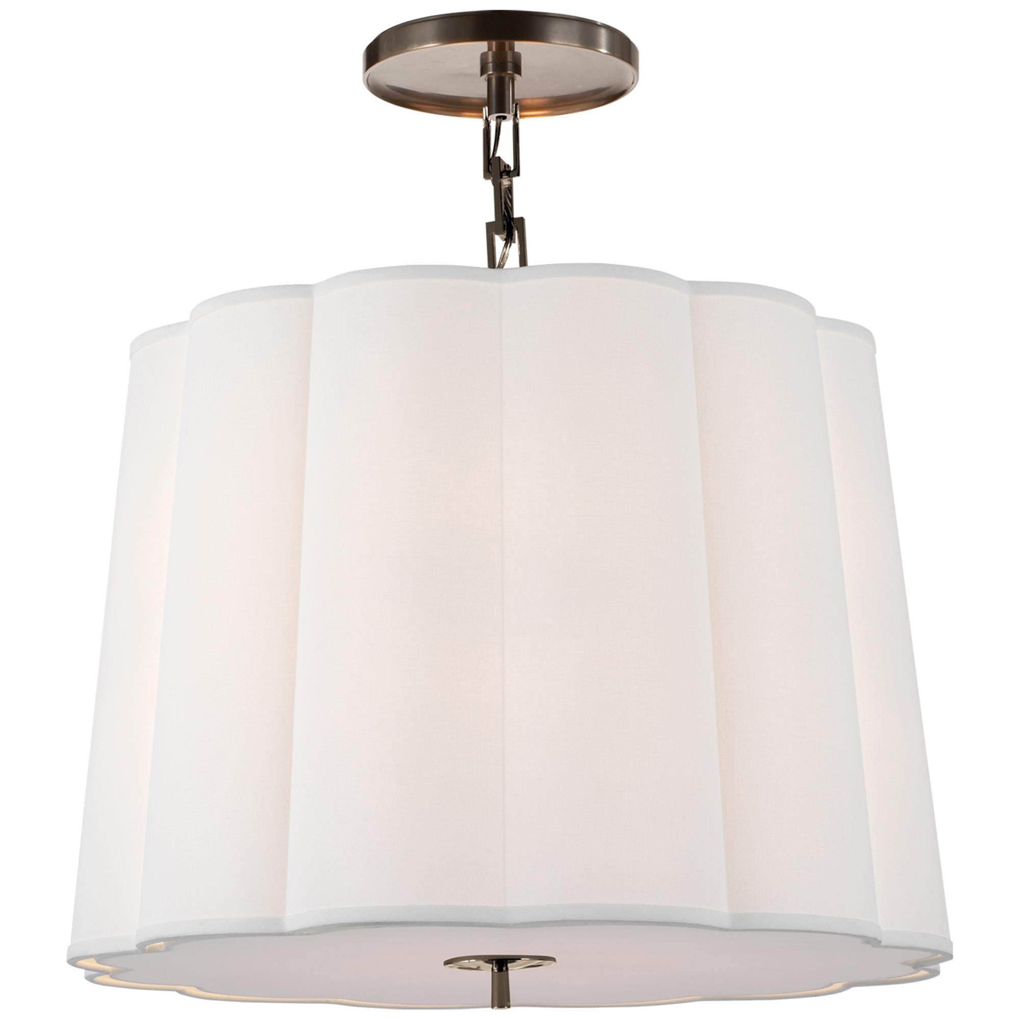 Shown in Bronze finish and Linen shade
