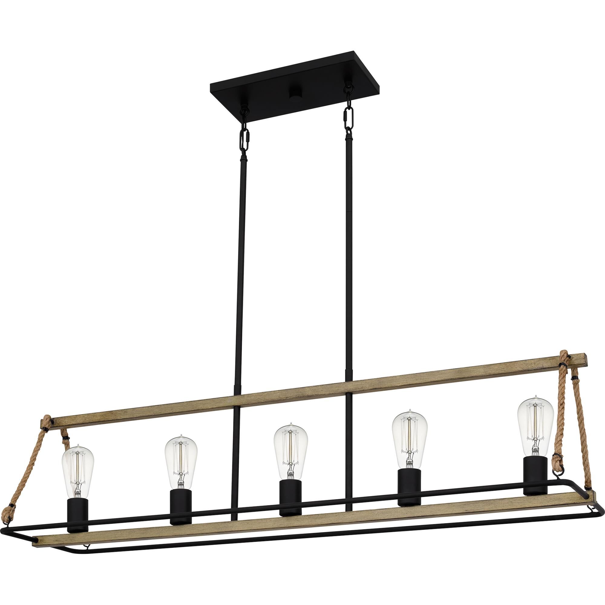 Oak Park 42 Inch 5 Light Linear Suspension Light by Quoizel