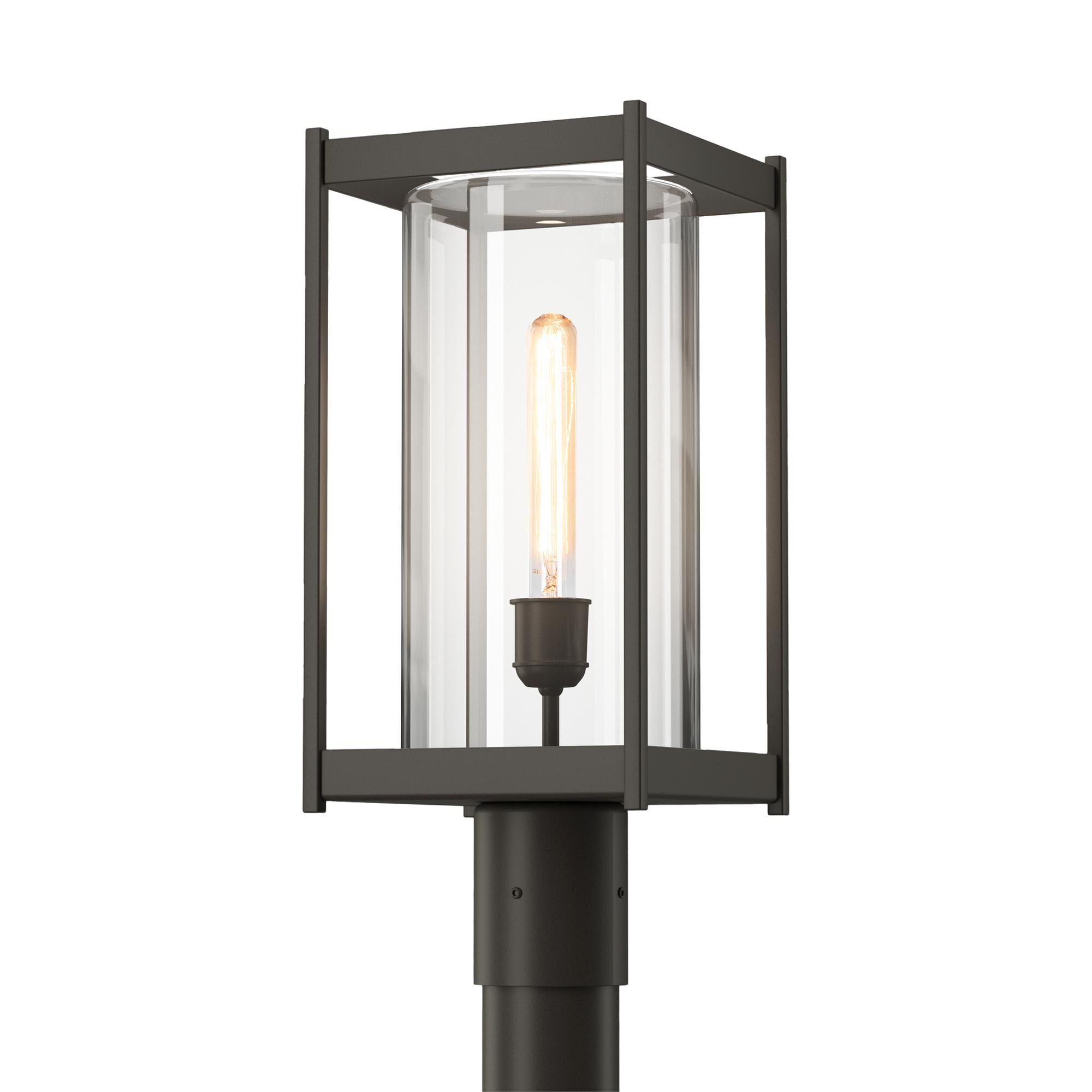 Shown in Coastal Dark Smoke finish and Clear glass and Clear Glass shade