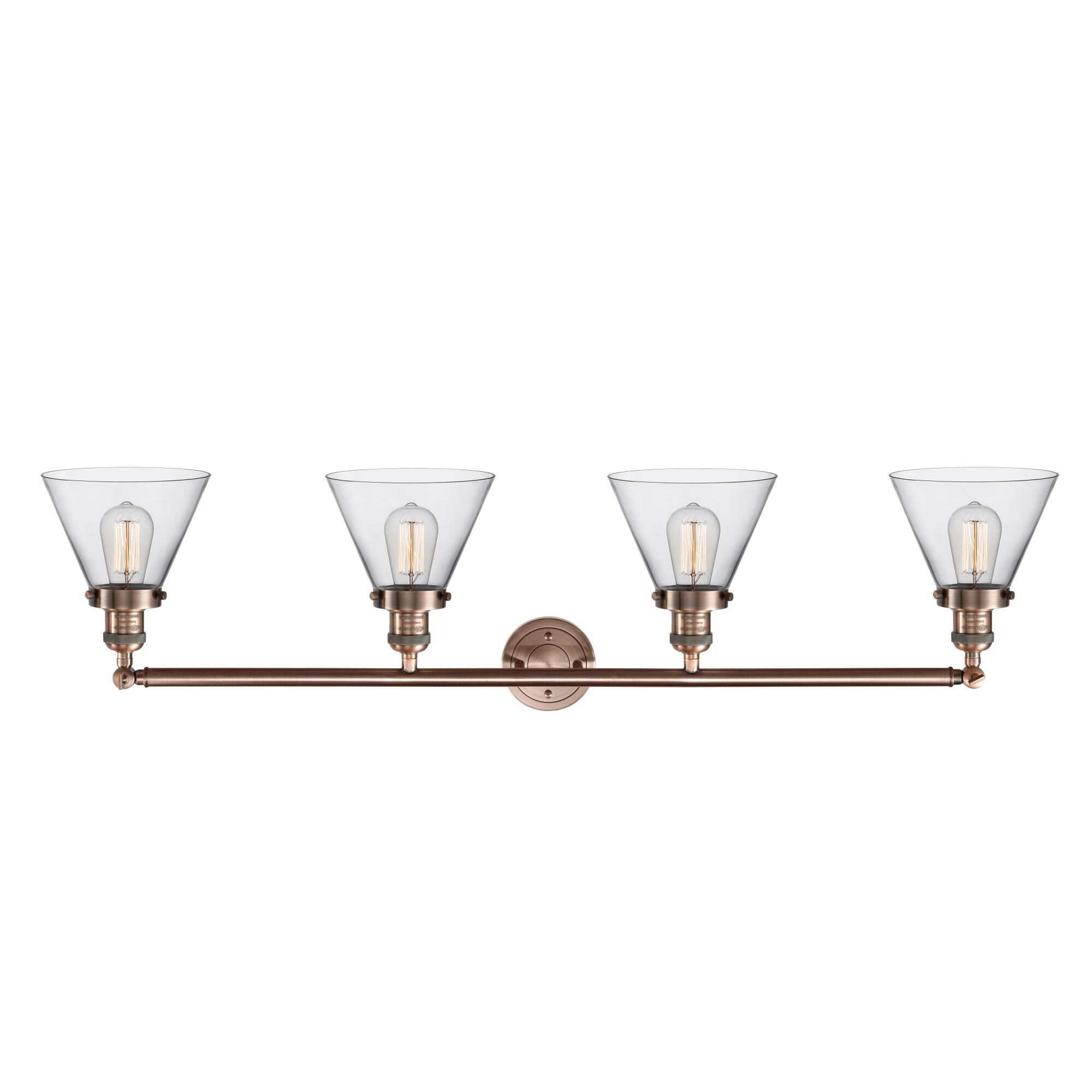 Shown in Antique Copper finish and Clear glass