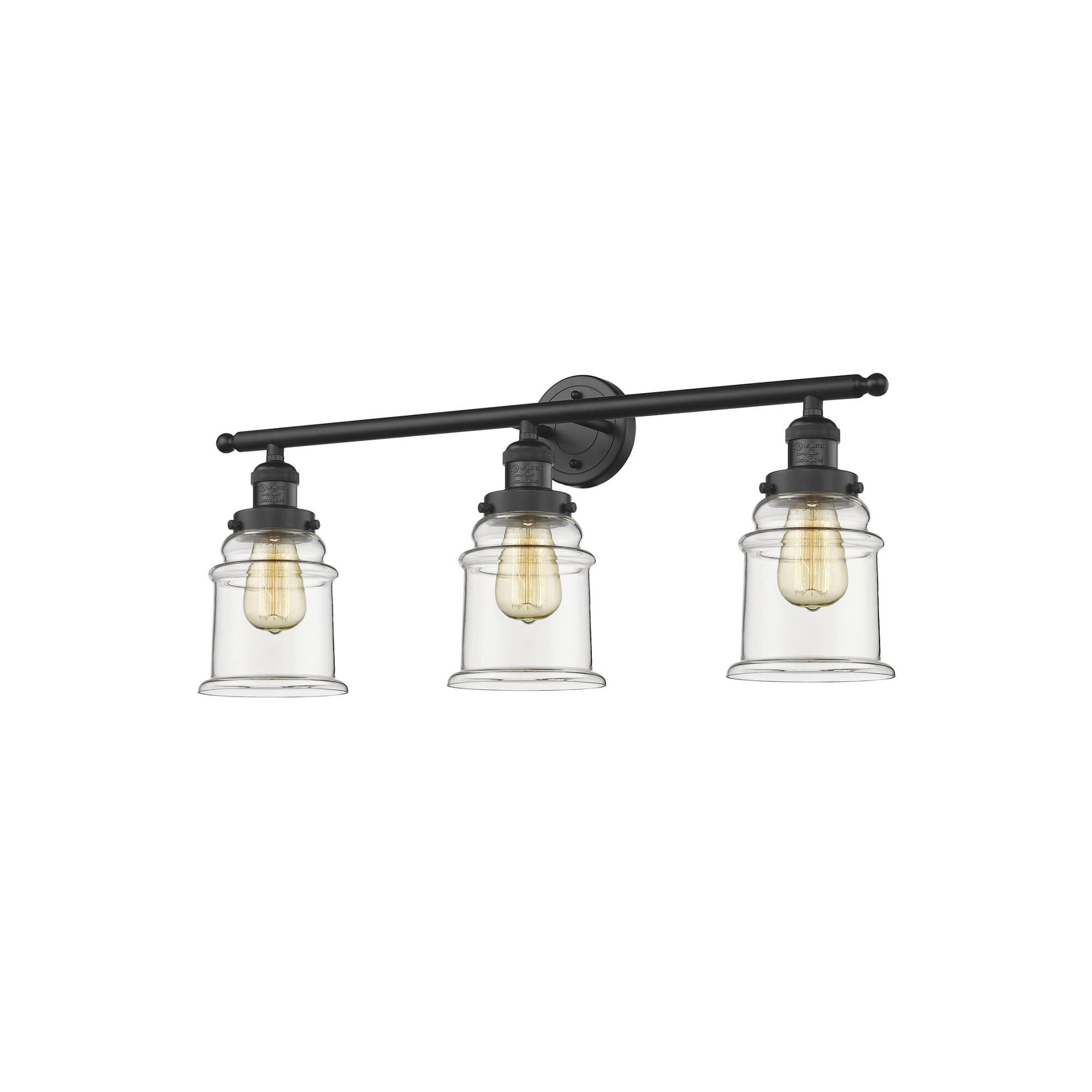 Shown in Matte Black finish and Clear glass