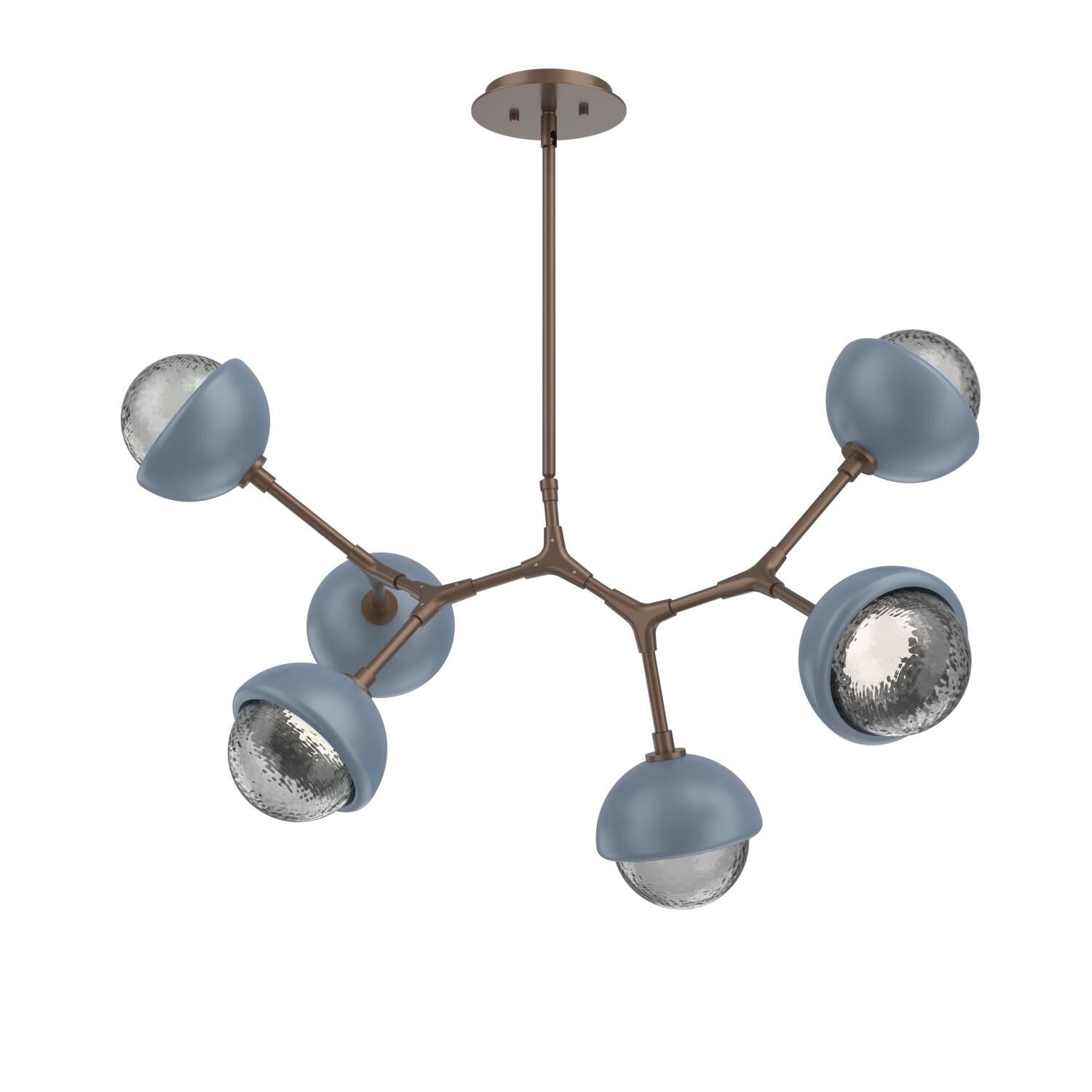 Levi Wilson Cabochon 31 Inch Linear Suspension Light by Hammerton Studio