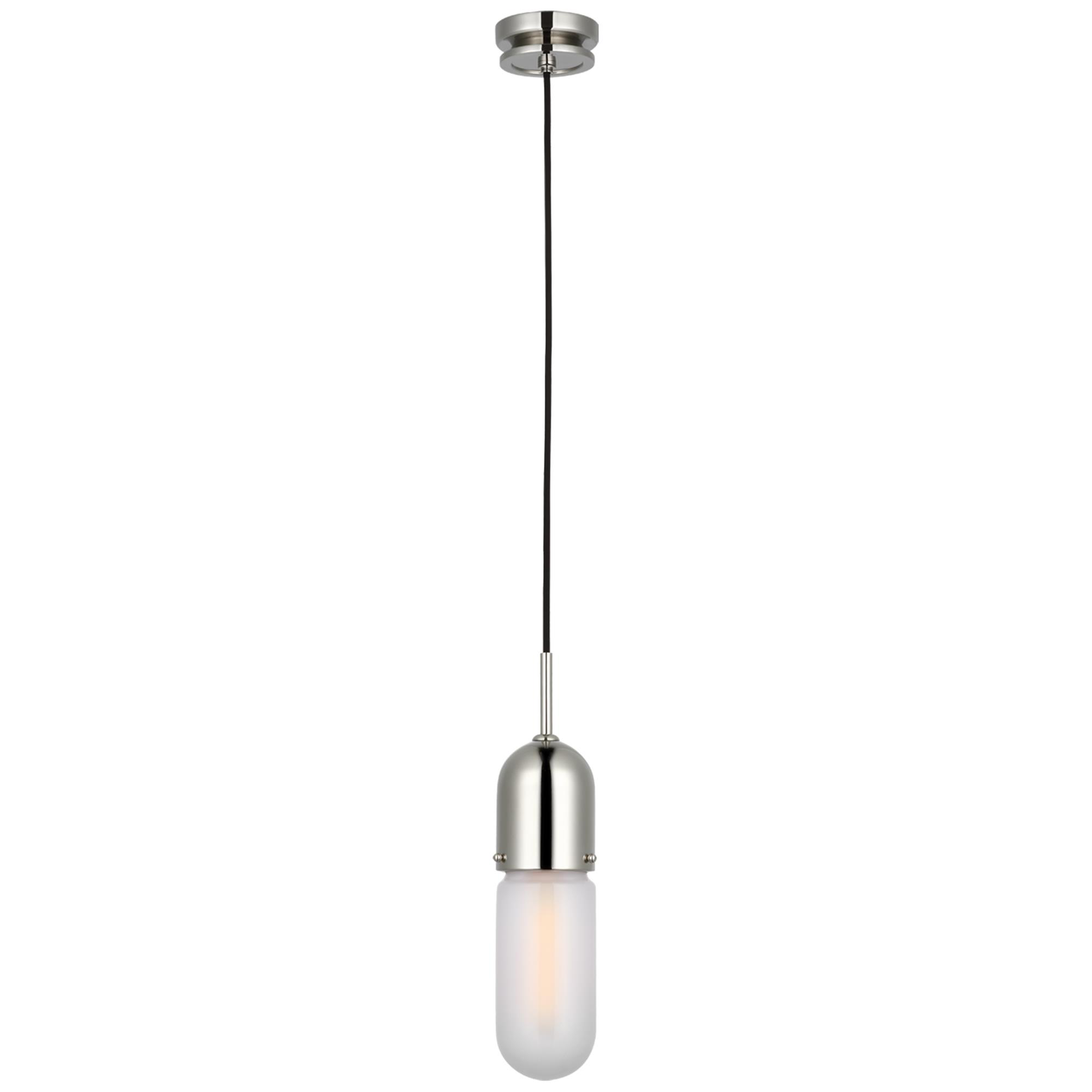 Shown in Polished Nickel finish and Frosted glass