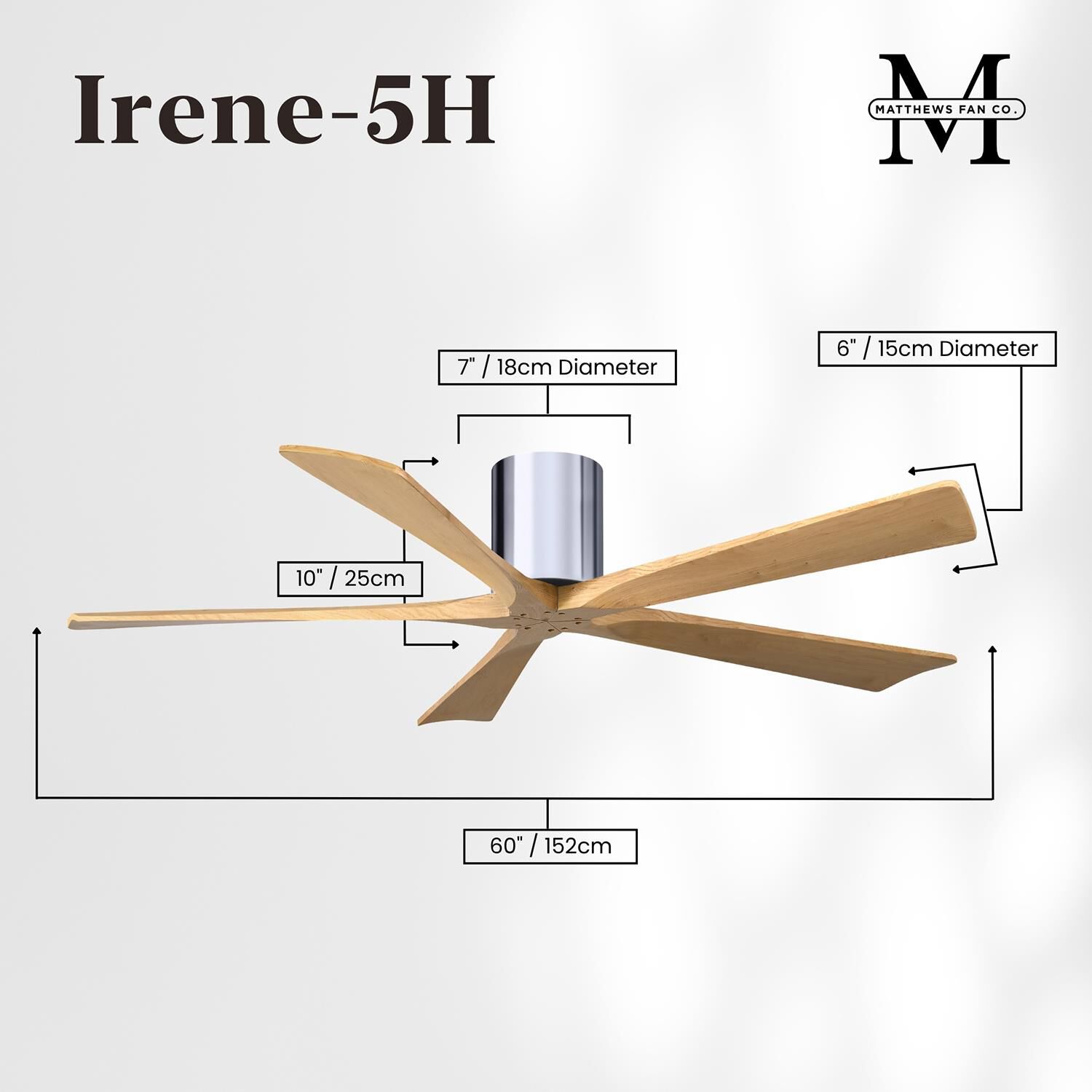 Irene 60 Inch Flush Mount Fan by Matthews Fan Company