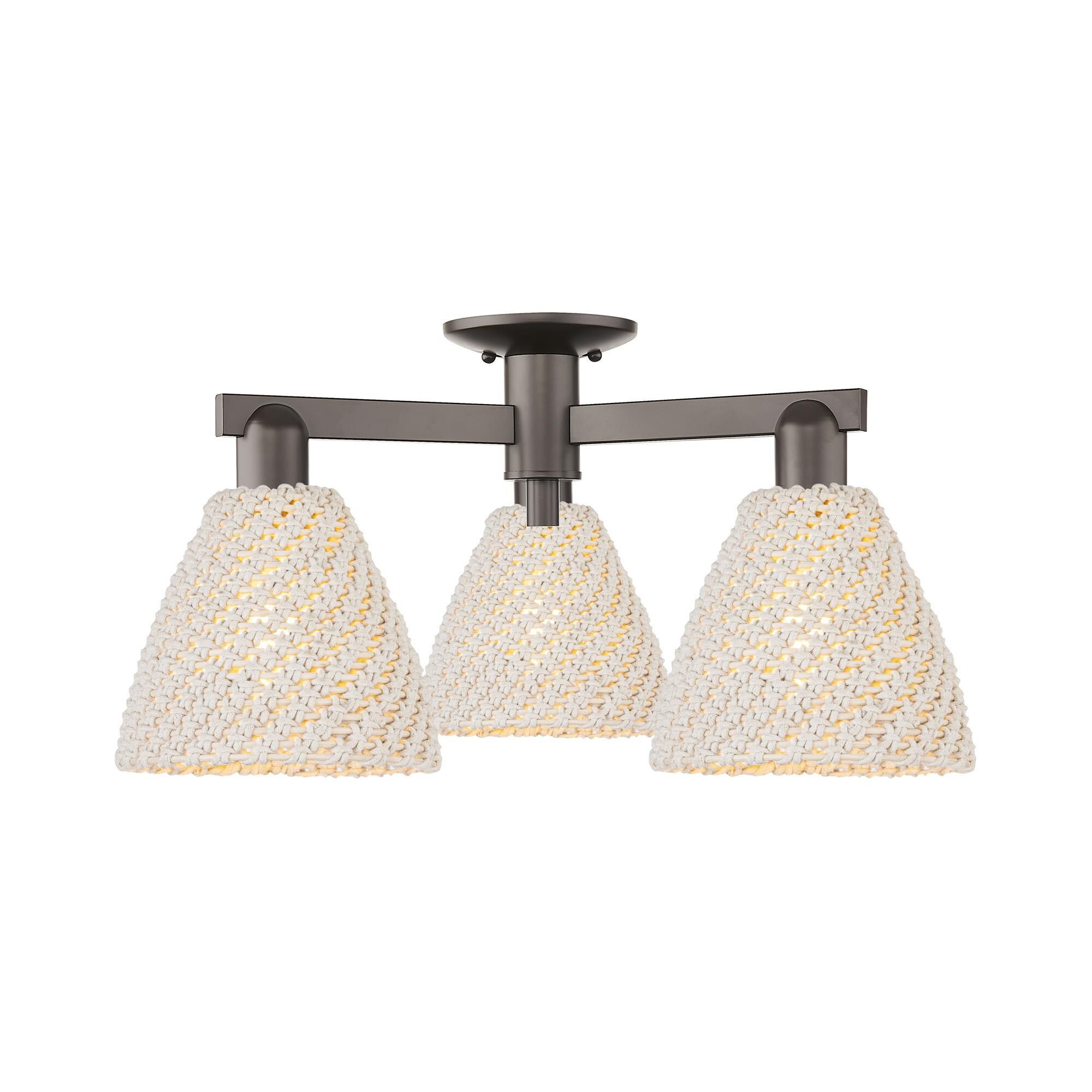 Shown in Oil Rubbed Bronze finish and Natural shade