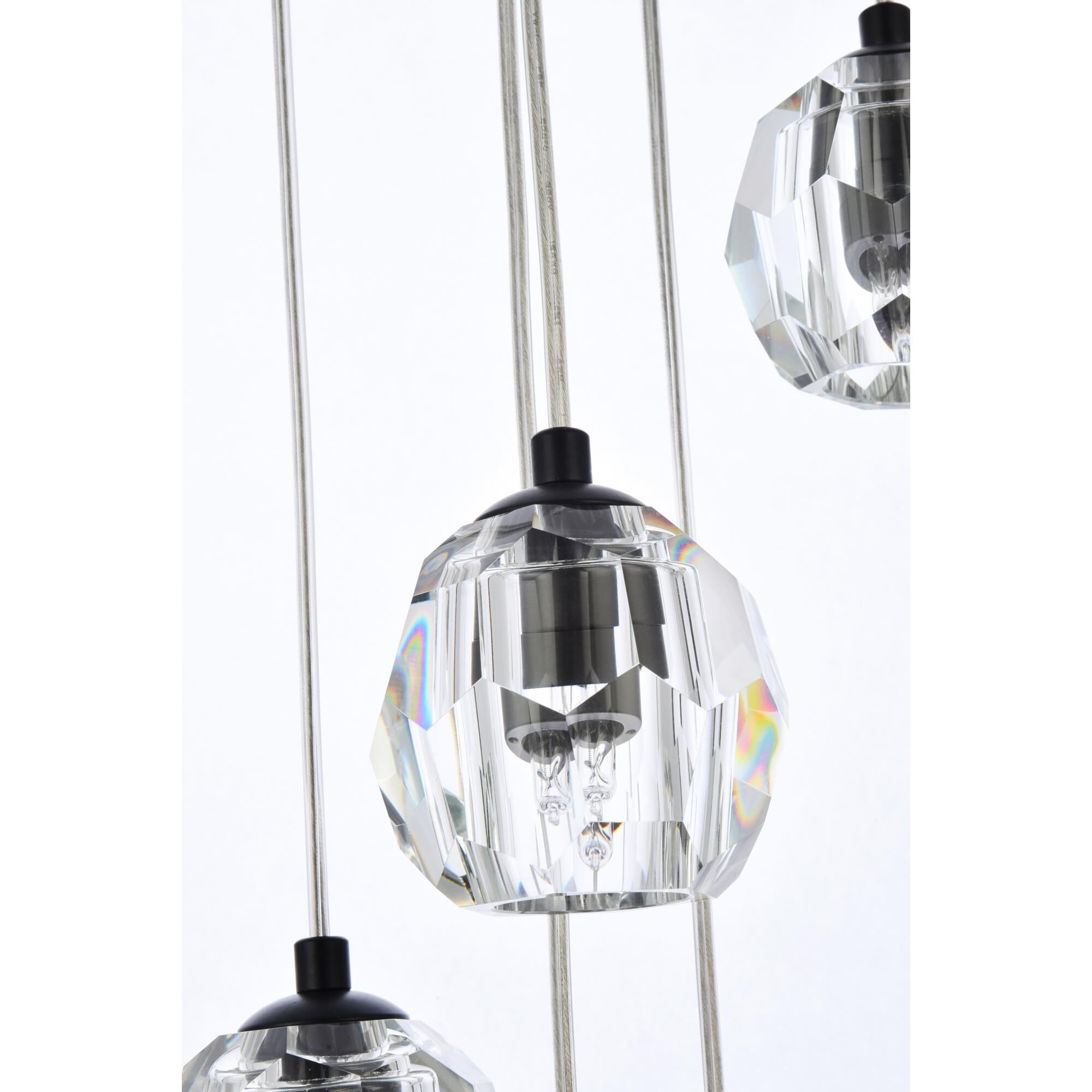 Eren 11 Inch 10 Light LED Multi Light Pendant by Elegant Lighting