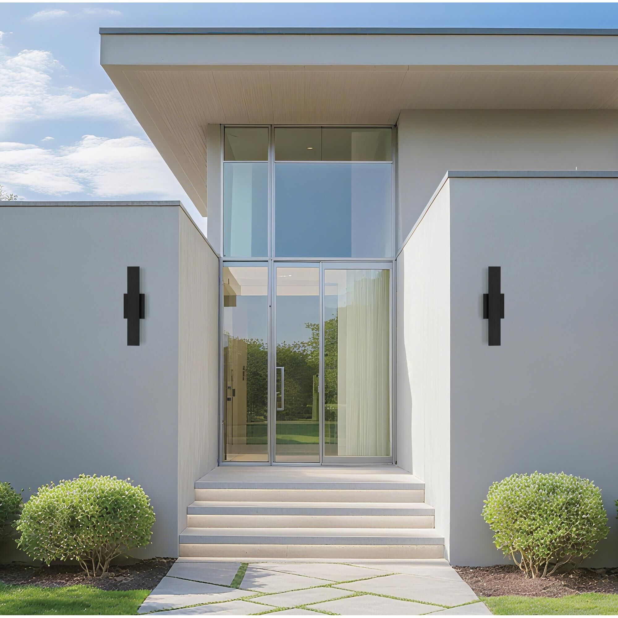 Shown in Textured Black finish and Frosted Acrylic glass